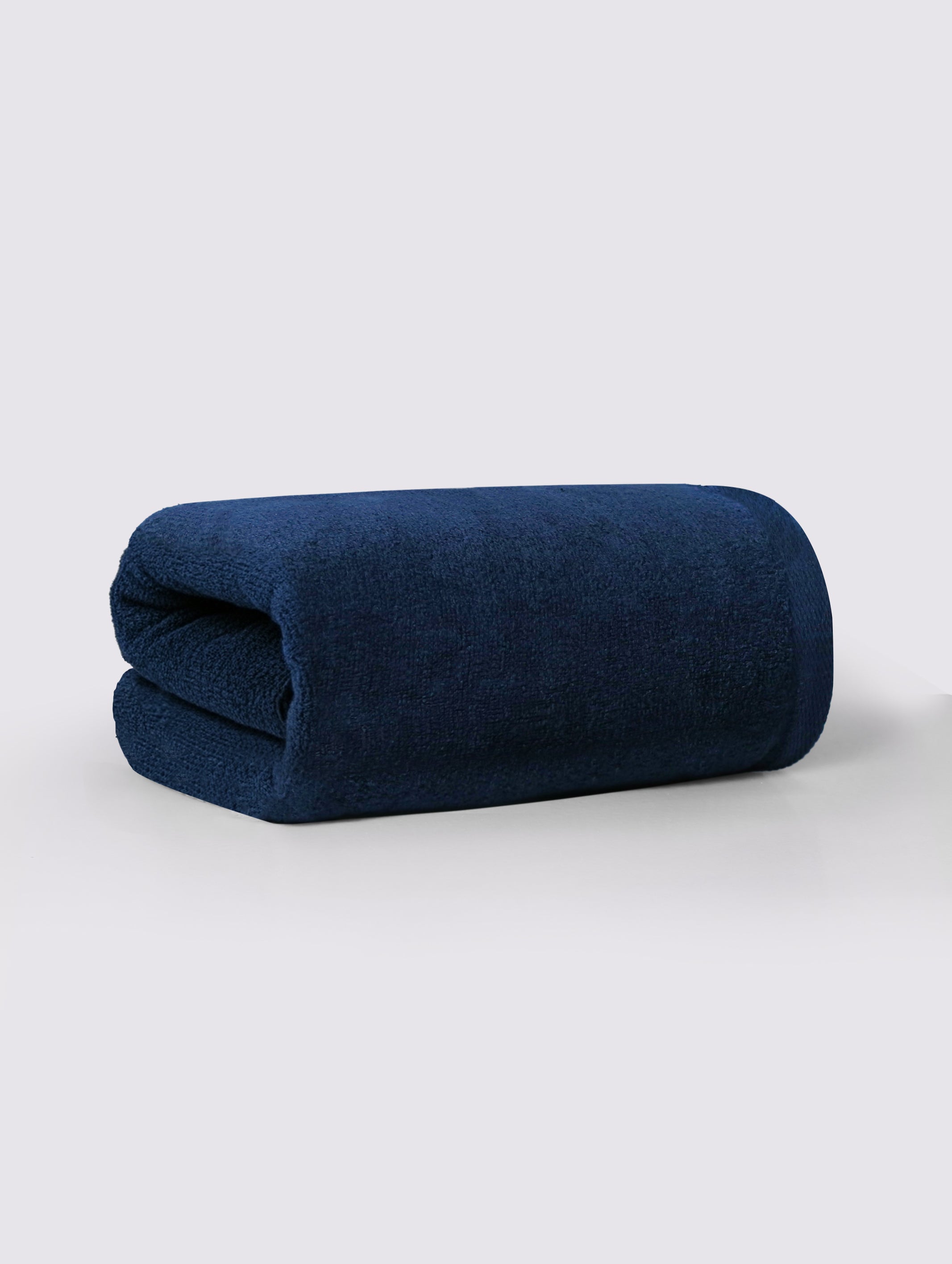 Navy Blue ring-spun cotton bath towel, pack of 1, 24x62 inches – additional view