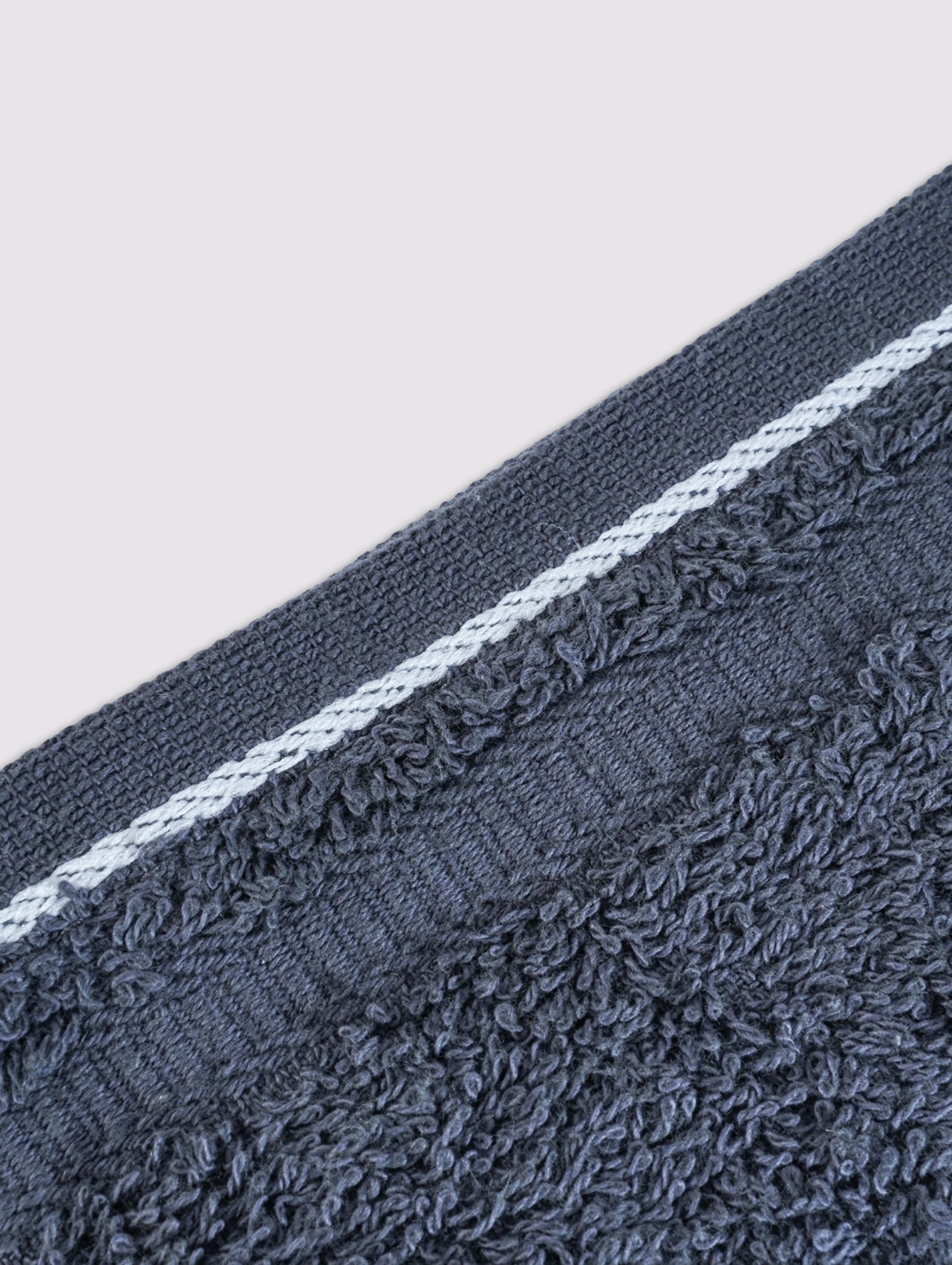 Grey ring-spun cotton bath wash gloves, 6x8 inches – additional view