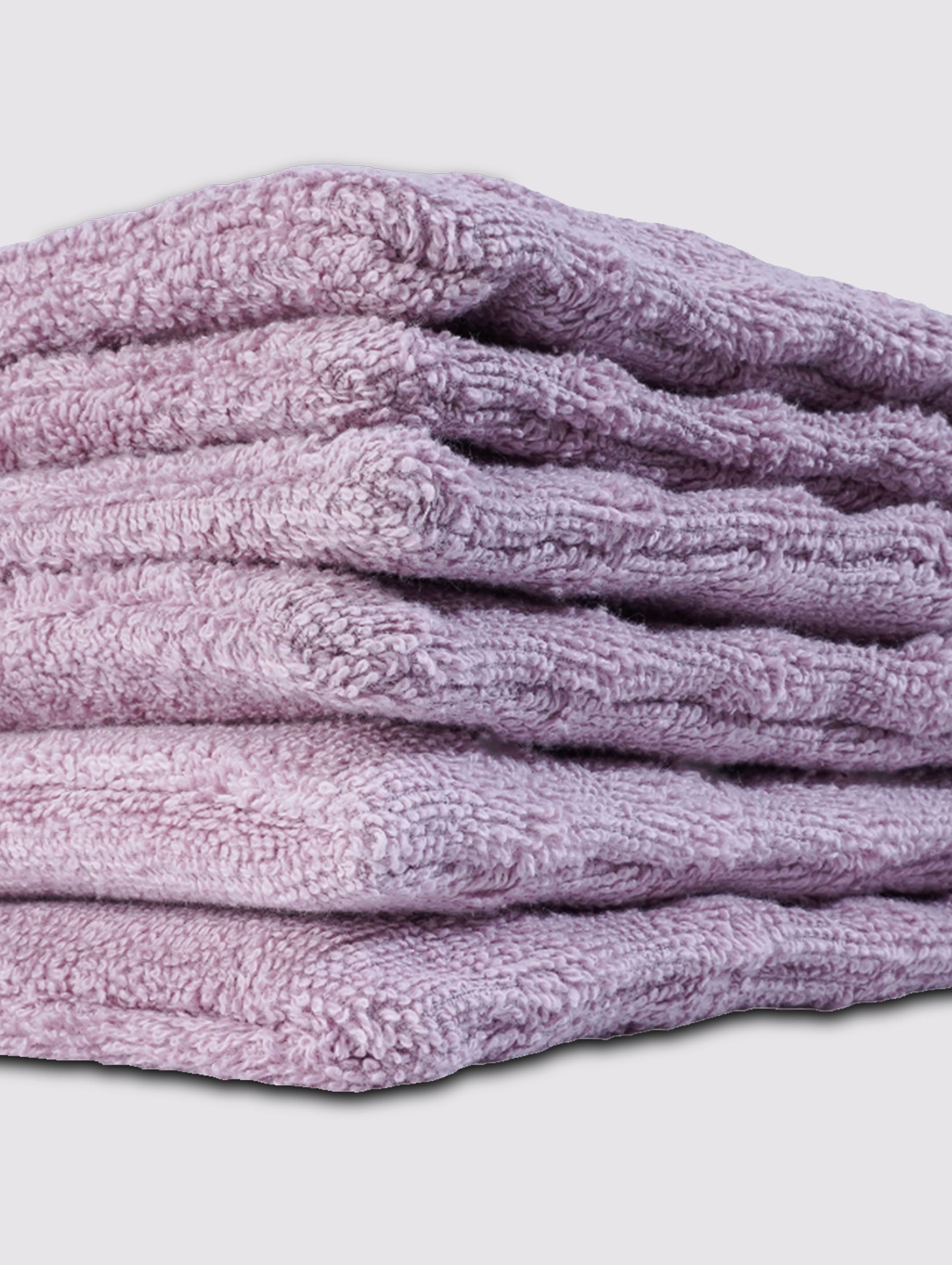 Lilac ring-spun cotton bath wash gloves, 6x8 inches – additional product view 2