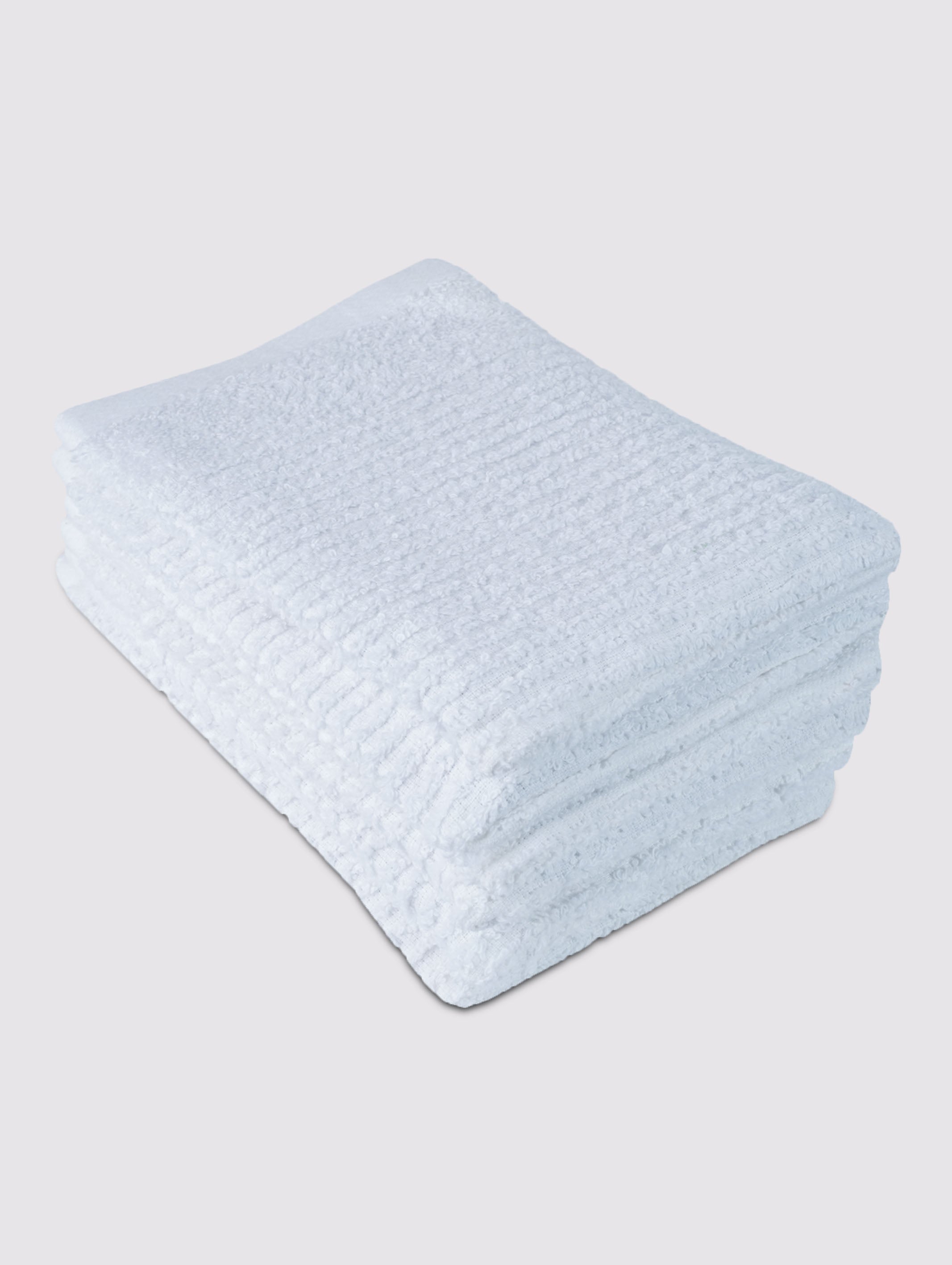 White ring-spun cotton bath wash gloves – additional view