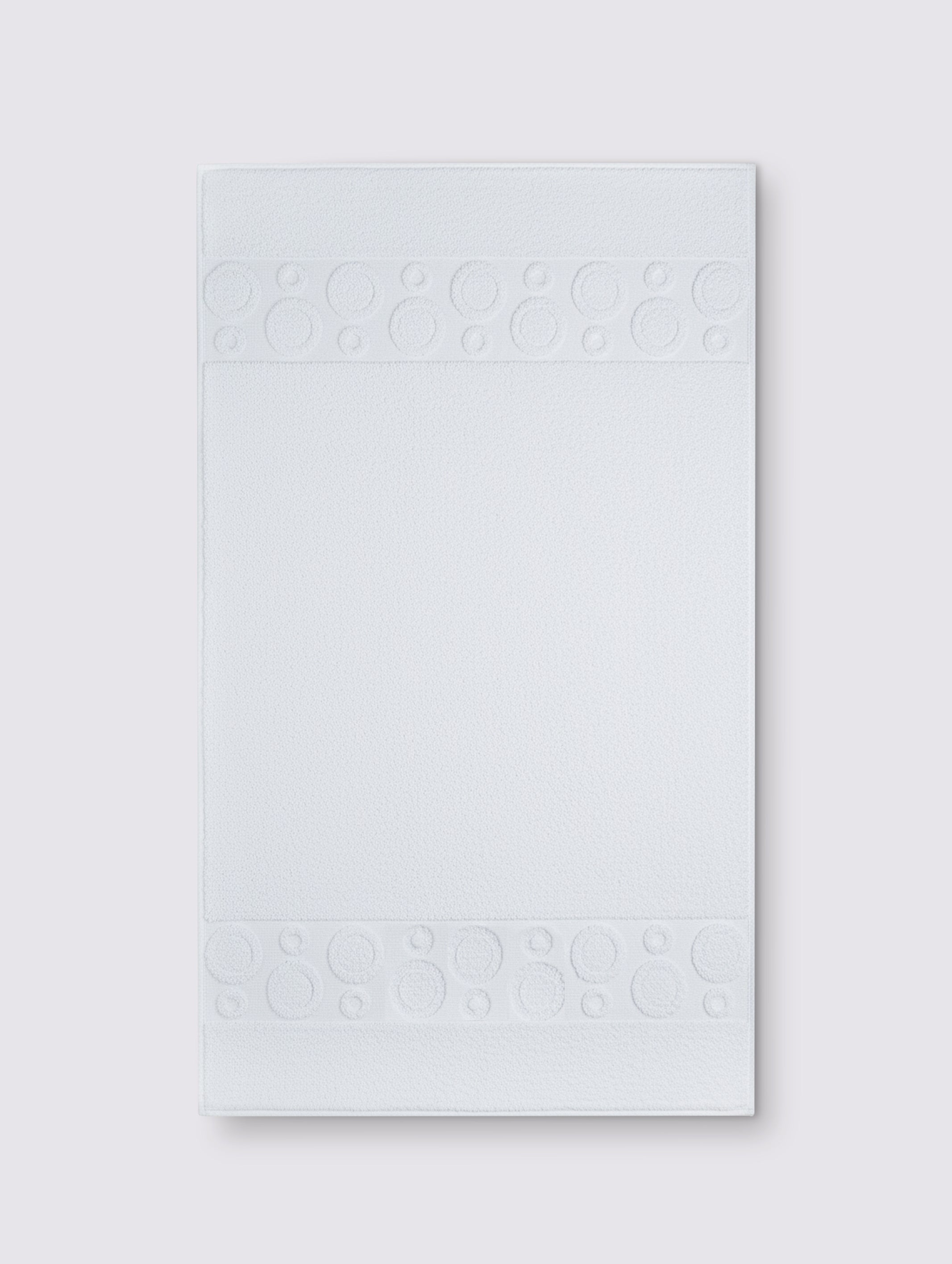 White ring-spun cotton bathroom bath mat, pack of 1, 20x30 inches – main product view