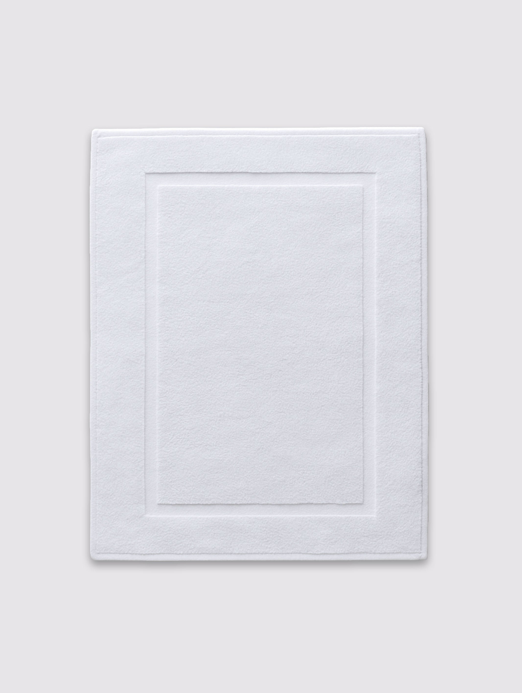White ring-spun cotton bathroom bath mat, pack of 1, 20x30 inches – additional view