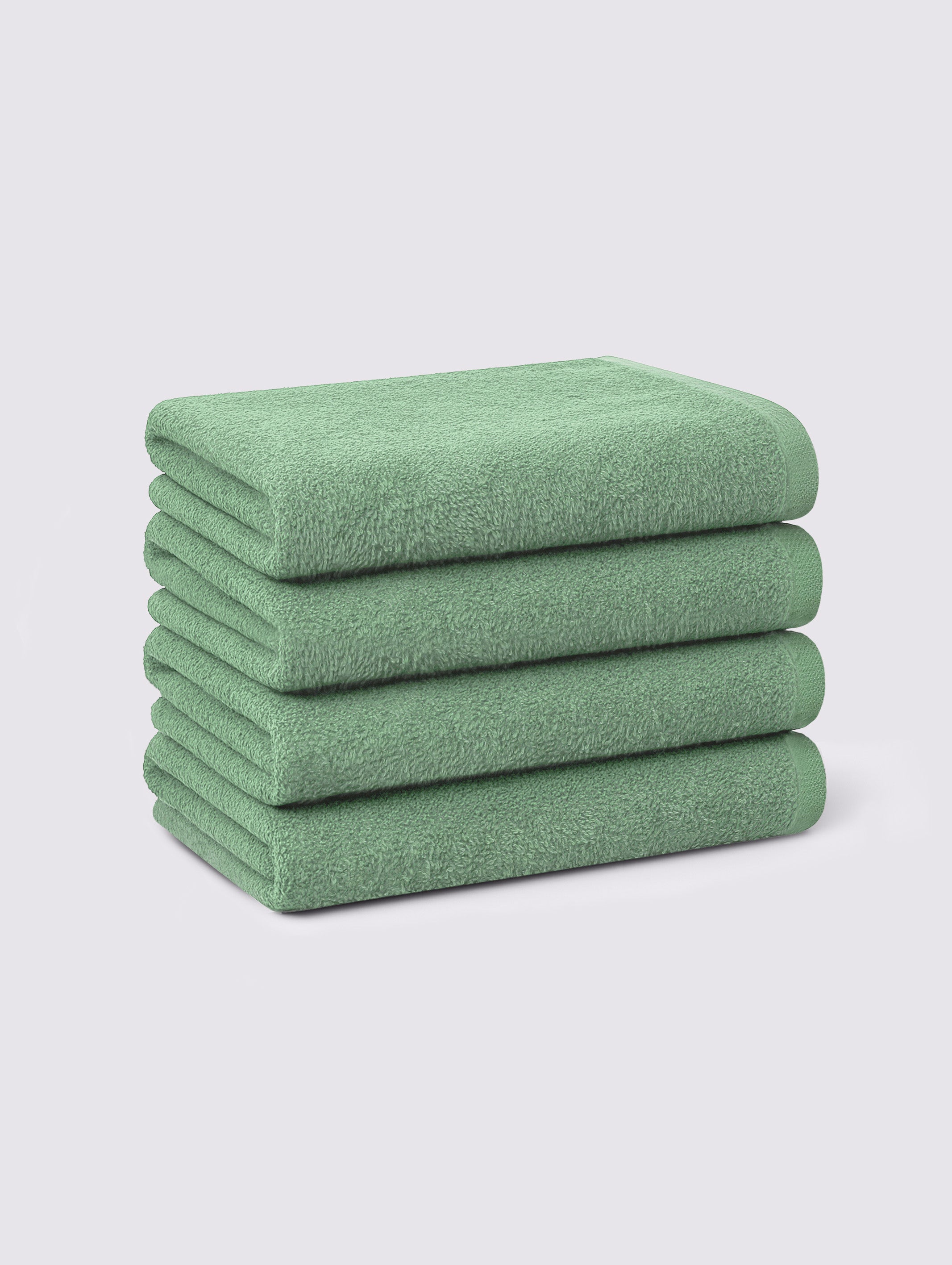 Mint Green ring-spun cotton face towels and washcloths, pack of 4, 13x13 inches – additional view