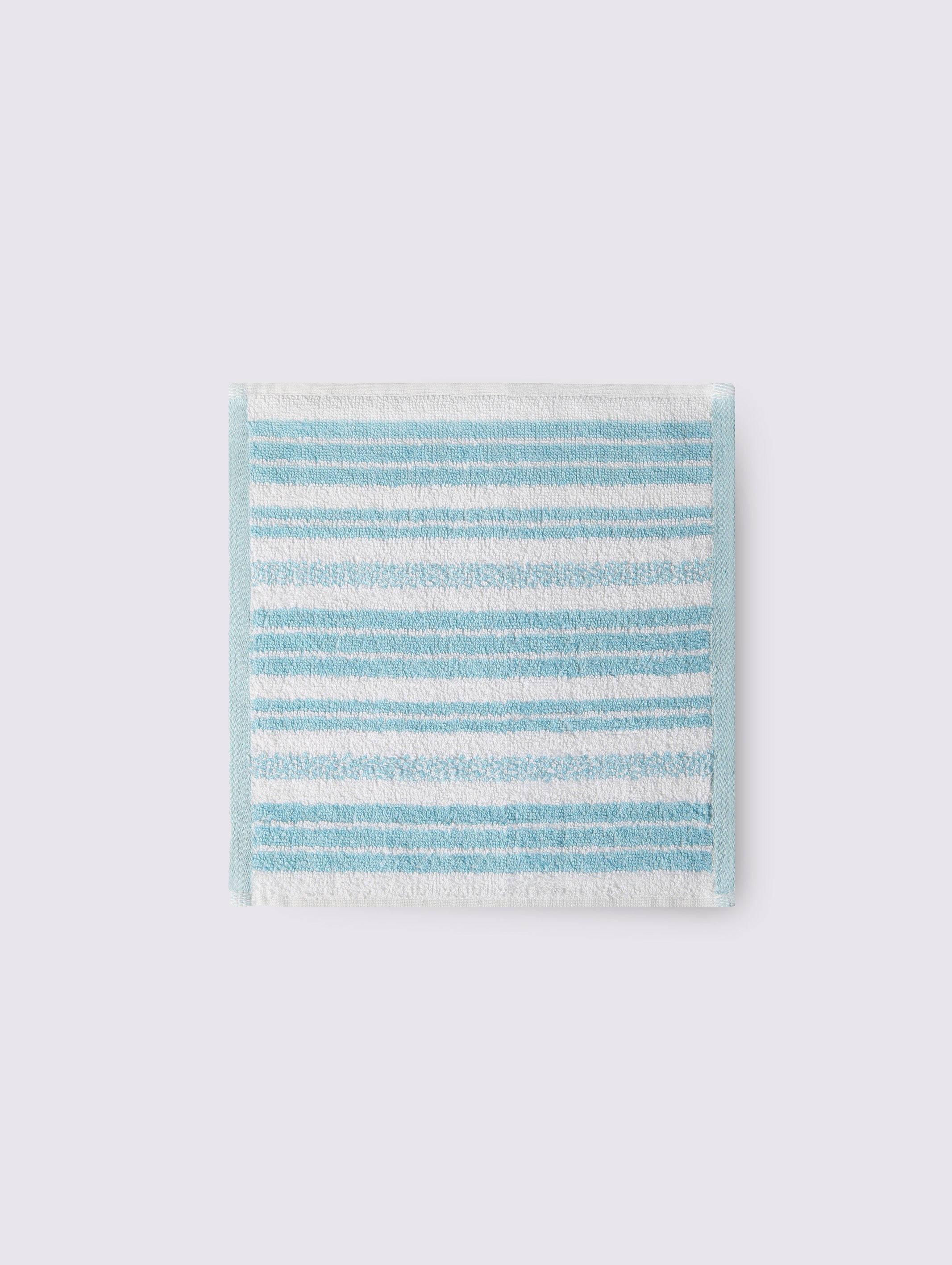 White & Sky Blue ring-spun cotton face towels and washcloths, 12x12 inches – main product view