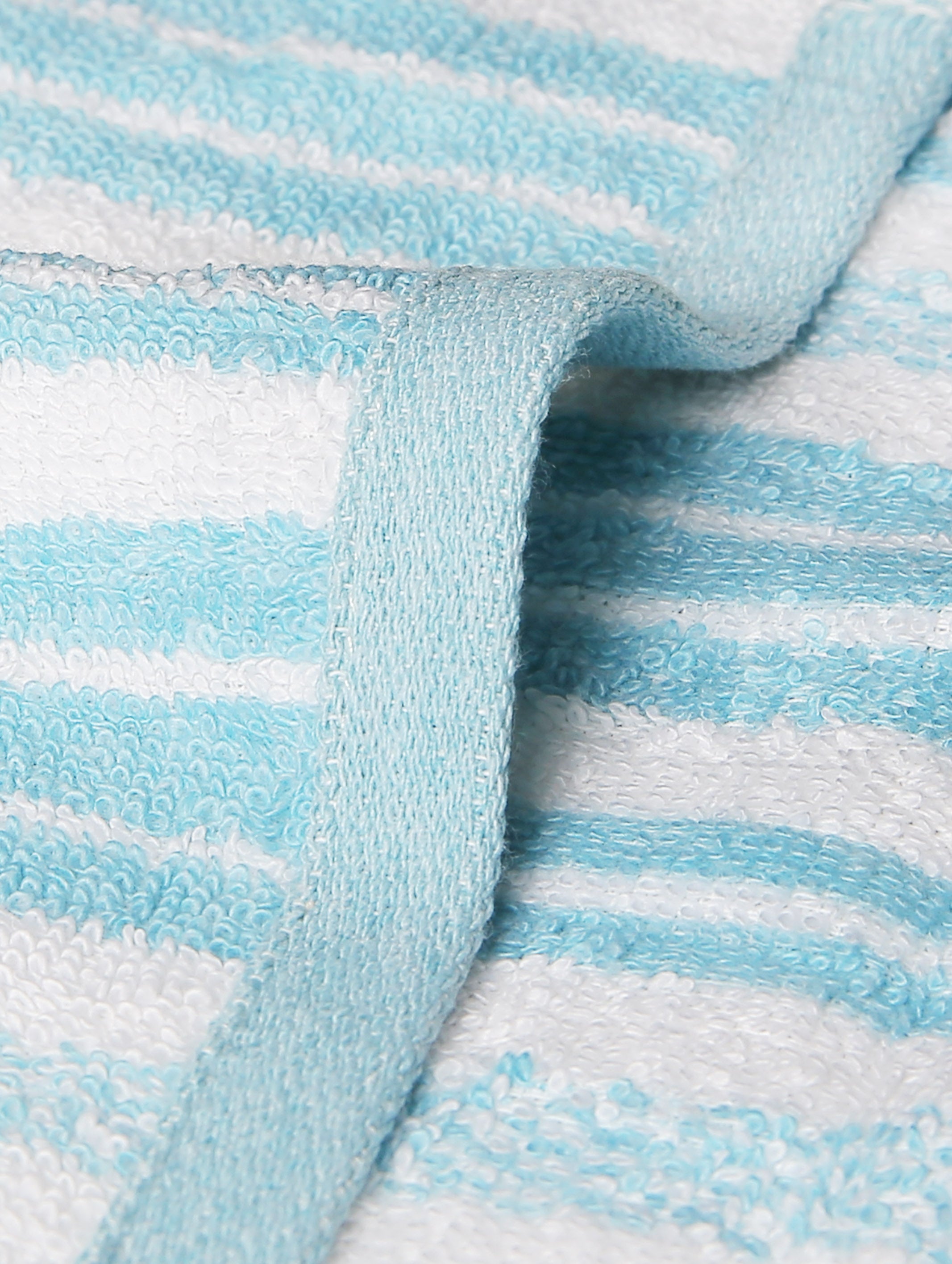 White & Sky Blue ring-spun cotton face towels and washcloths, 12x12 inches – additional view