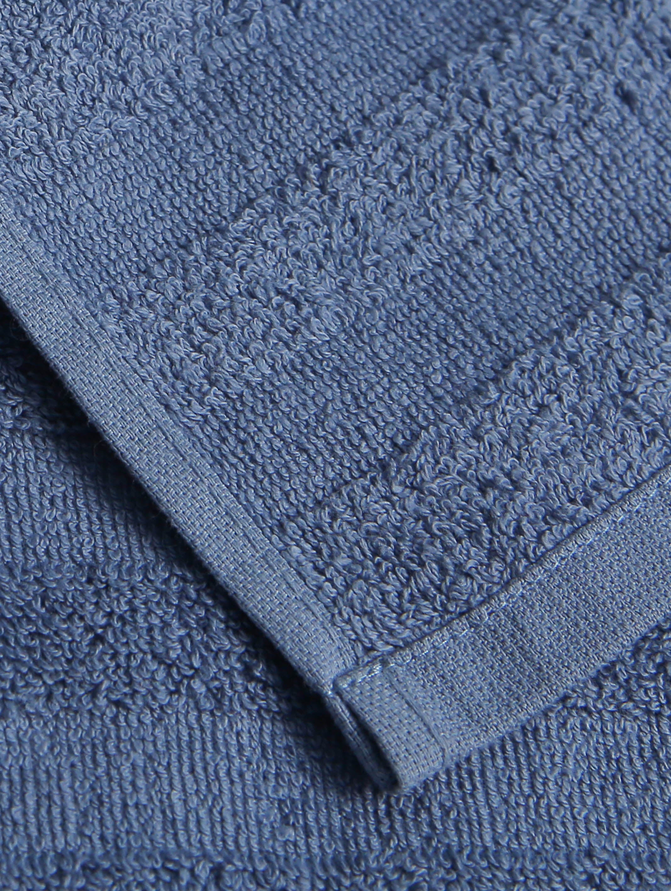 Blue ring-spun cotton guest towels, 12x21 inches – product detail view