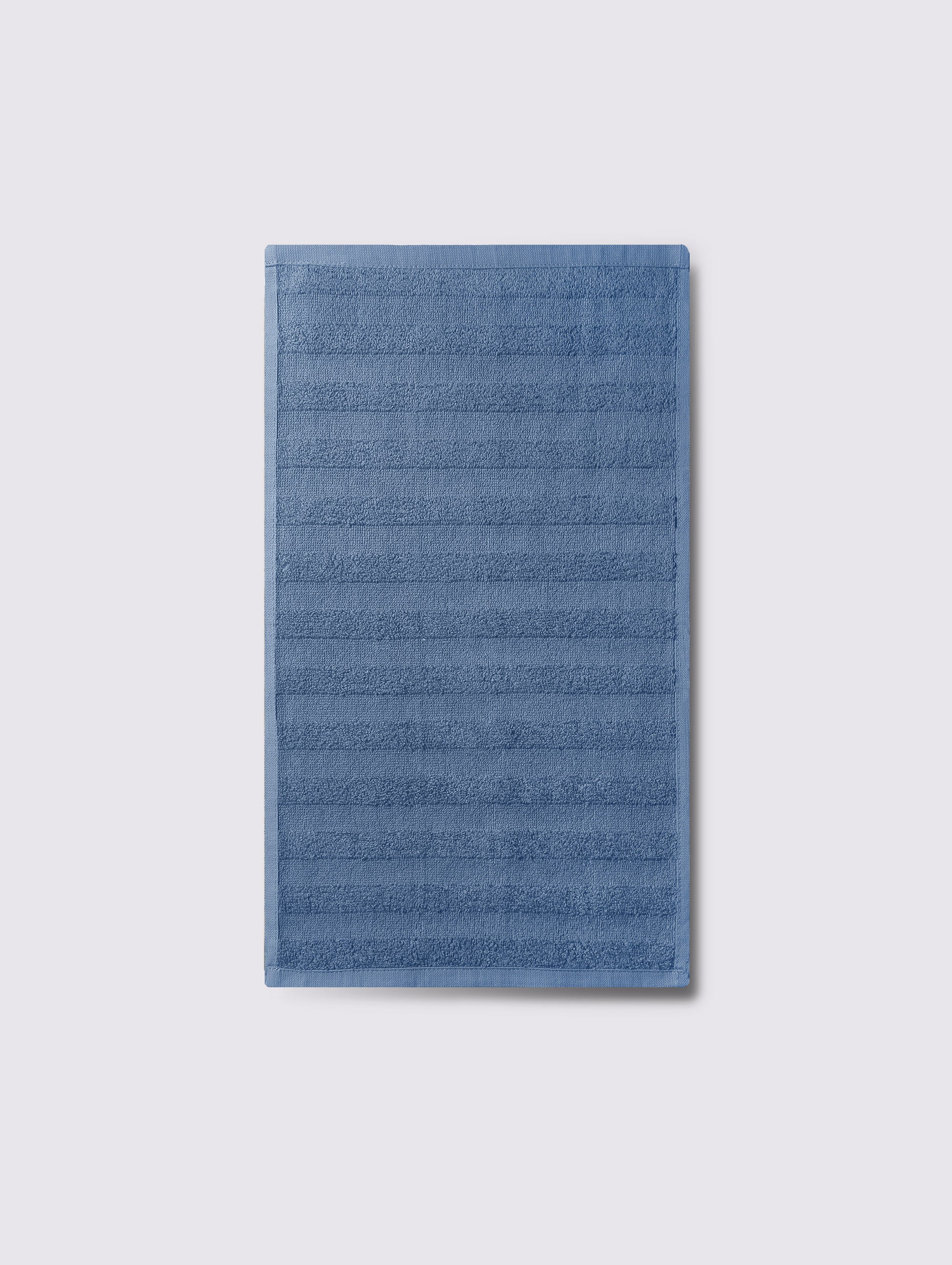 Blue ring-spun cotton guest towels, 12x21 inches – alternate product view