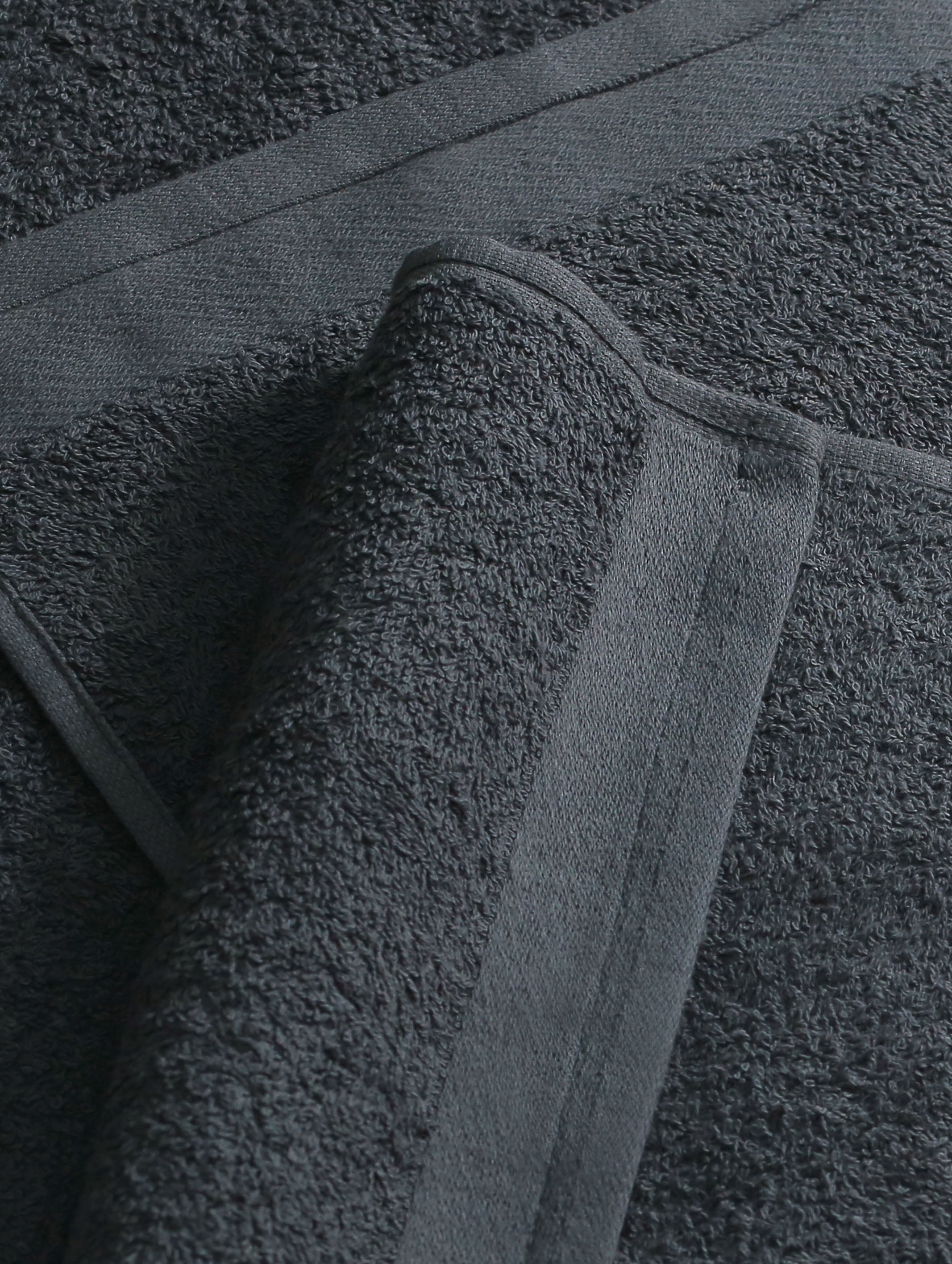 Charcoal ring-spun cotton guest towels, 12x20 inches – main product view