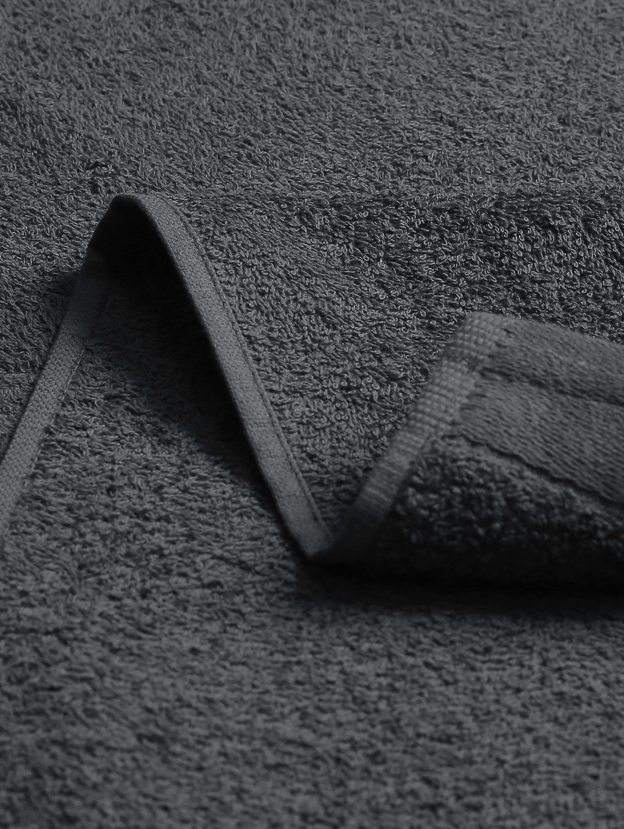 Charcoal ring-spun cotton guest towels, 12x20 inches – additional view