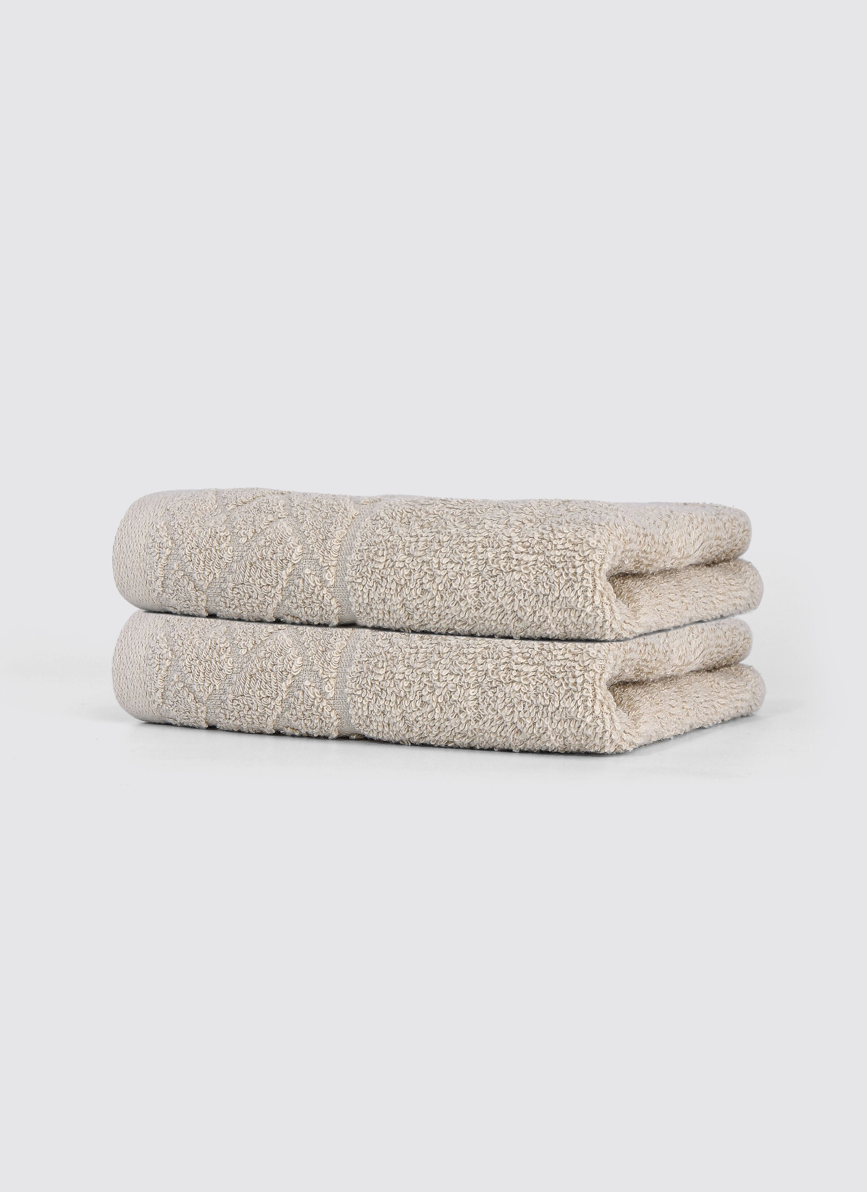 Light Beige ring-spun cotton guest towels, pack of 2, 12x20 inches – additional view