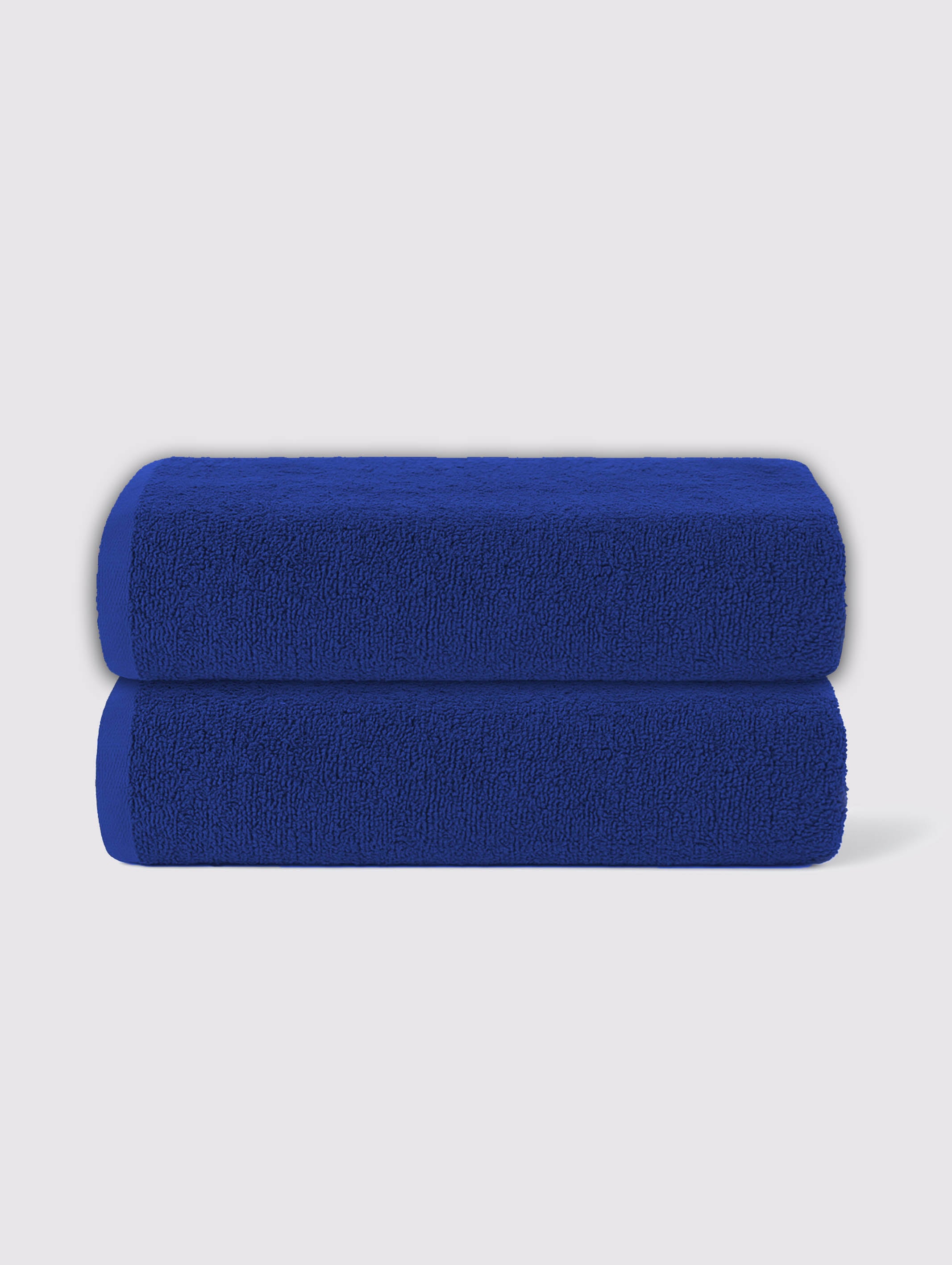 Blue ring-spun cotton hand towels, pack of 2, 20x28 inches – main product view