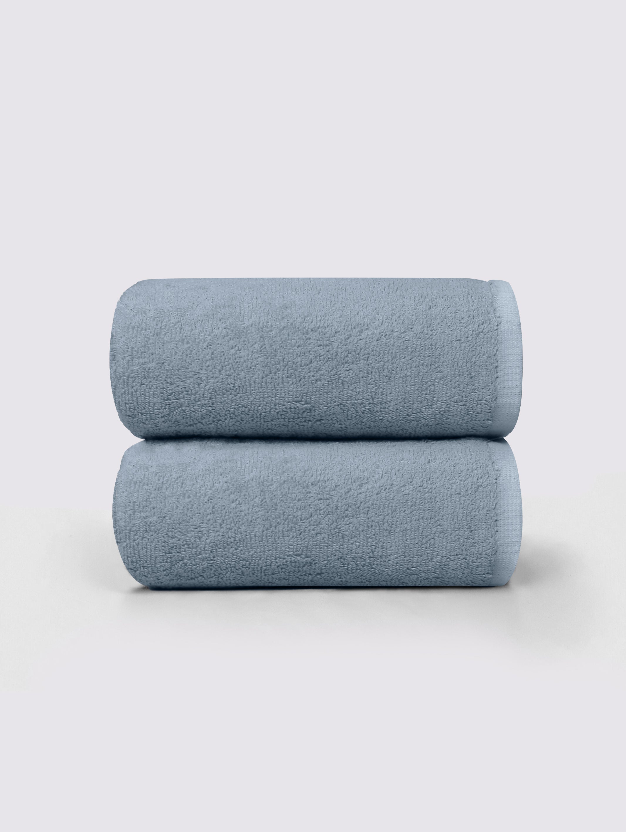 Coronet Blue ring-spun cotton hand towels, pack of 2, 20x28 inches – main product view