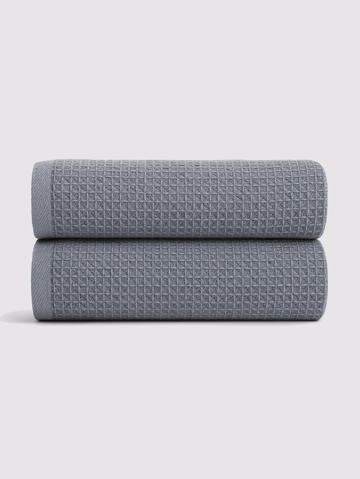 Grey ring-spun cotton hand towels, pack of 2, 20x39 inches – main product view