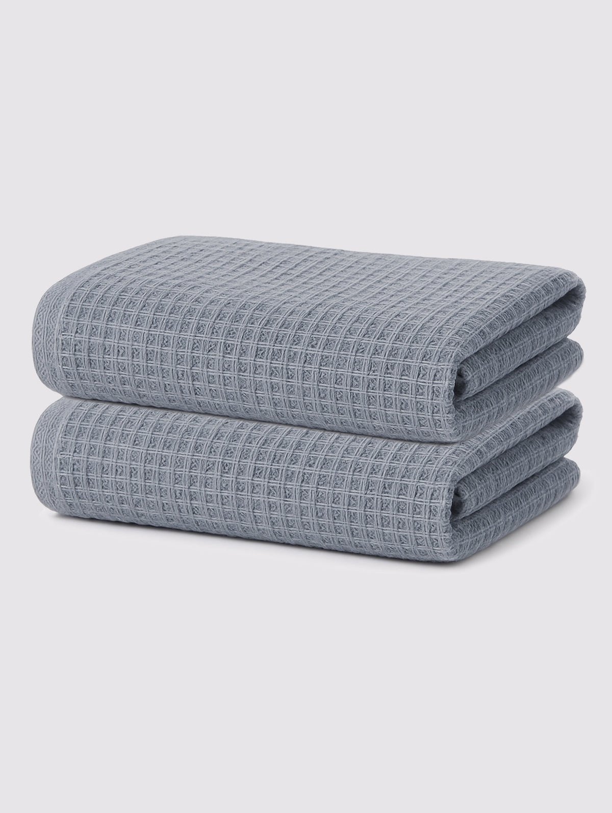Grey ring-spun cotton hand towels, pack of 2, 20x39 inches – additional view