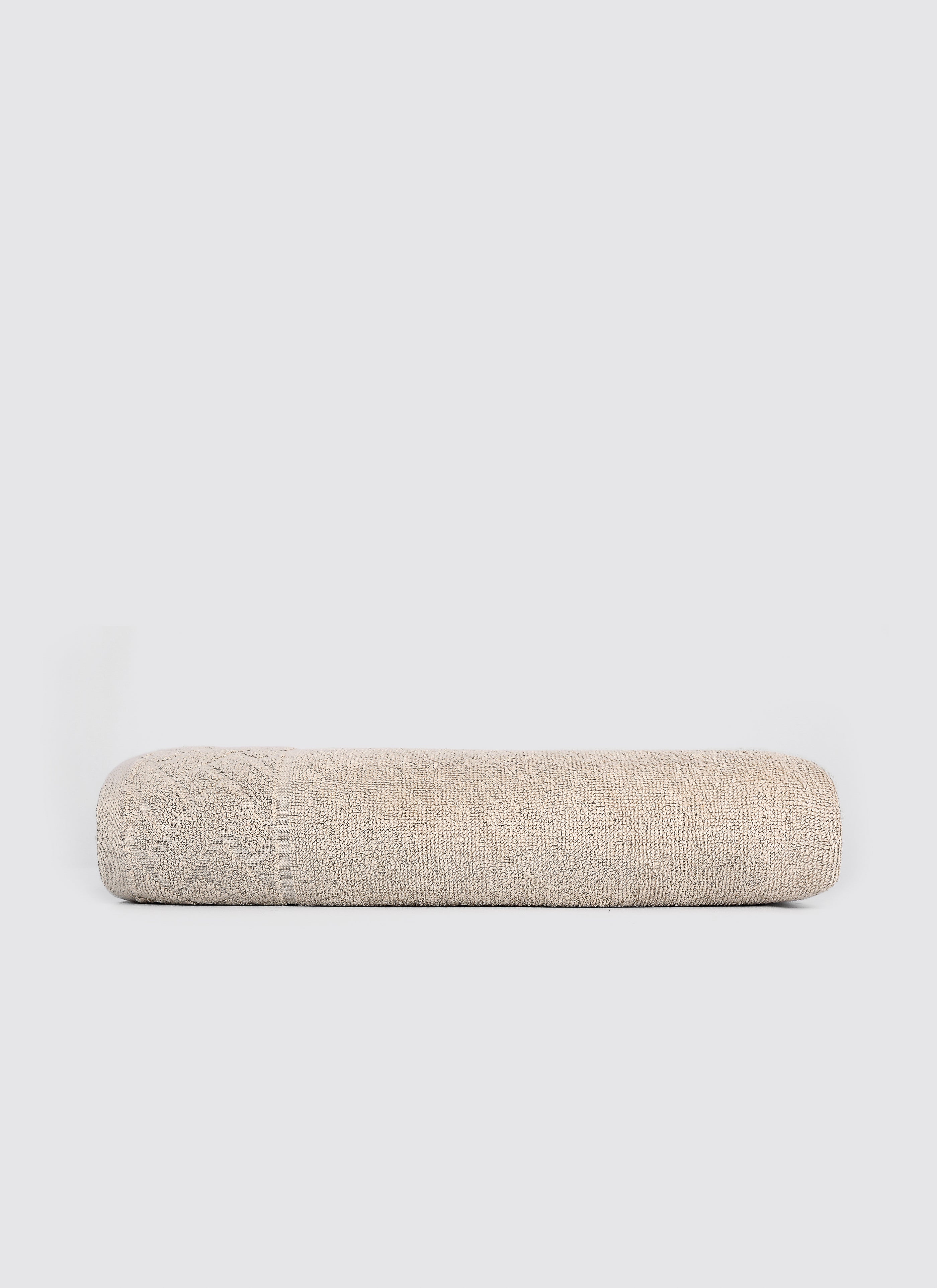 Light Beige ring-spun cotton hand towels, pack of 1, 20x39 inches – main product view