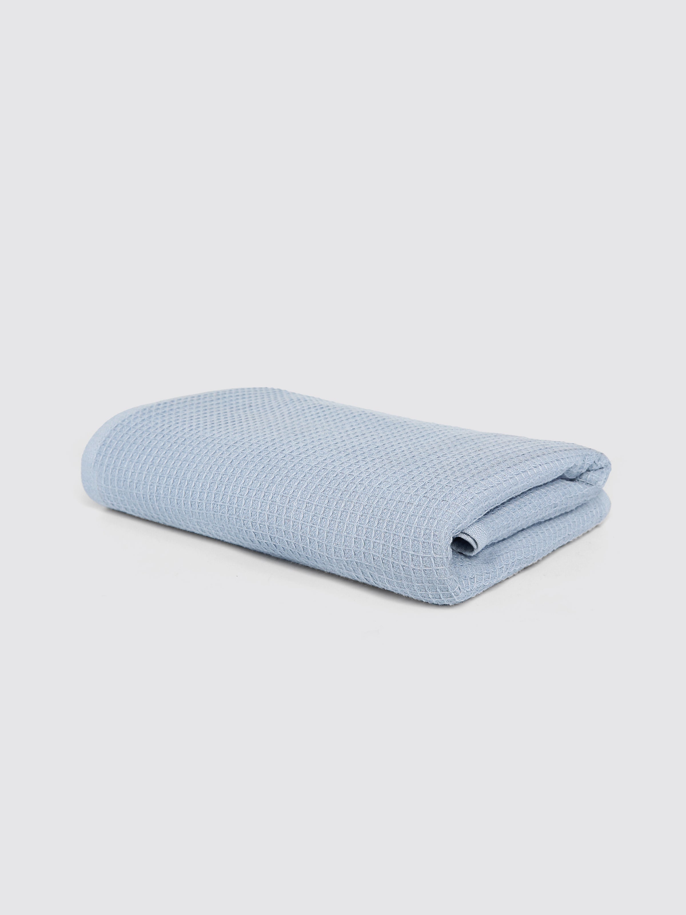 Light Blue ring-spun cotton hand towels, pack of 1, 20x39 inches – additional view