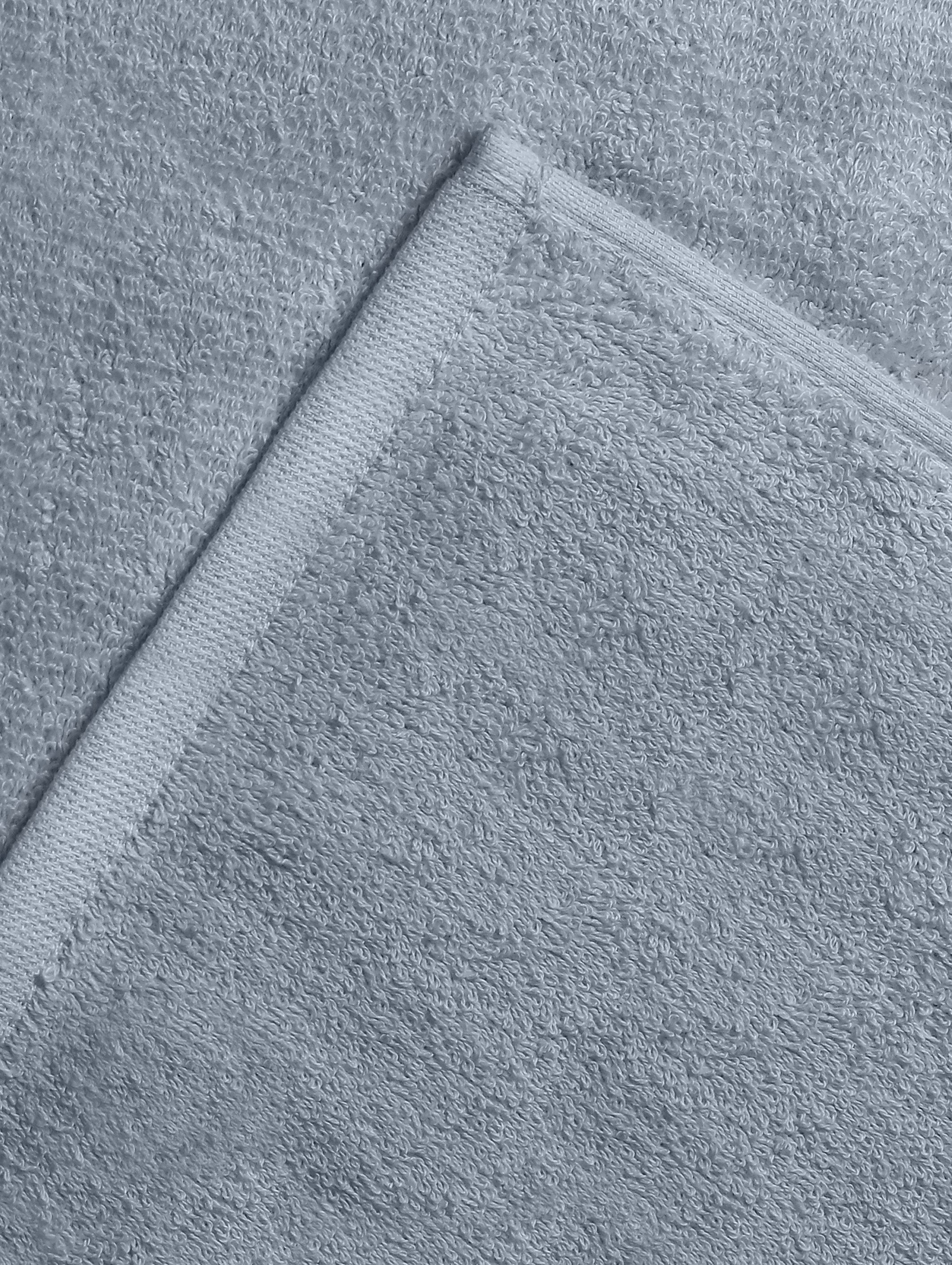 Light Grey ring-spun cotton hand towels, 20x28 inches – product detail view