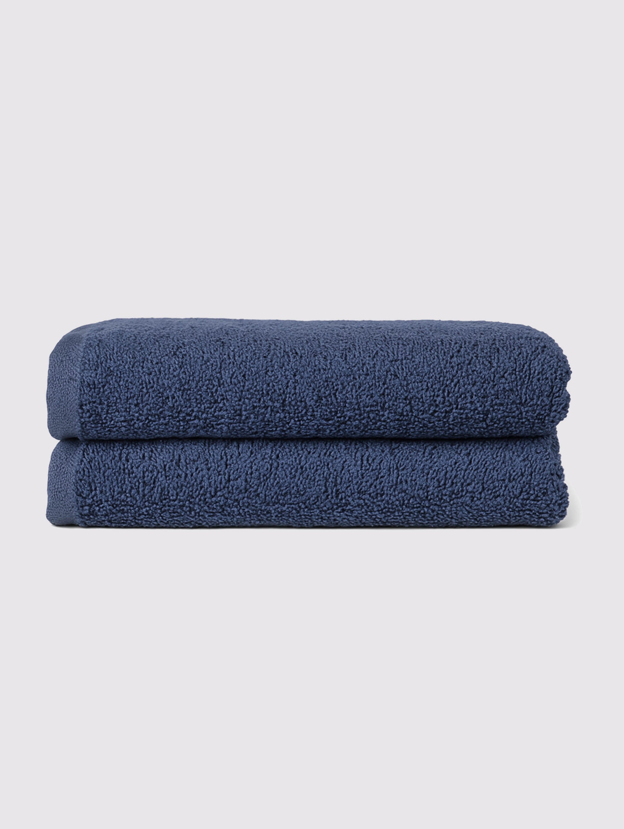 Navy Blue ring-spun cotton hand towels, pack of 2, 20x28 inches – main product view