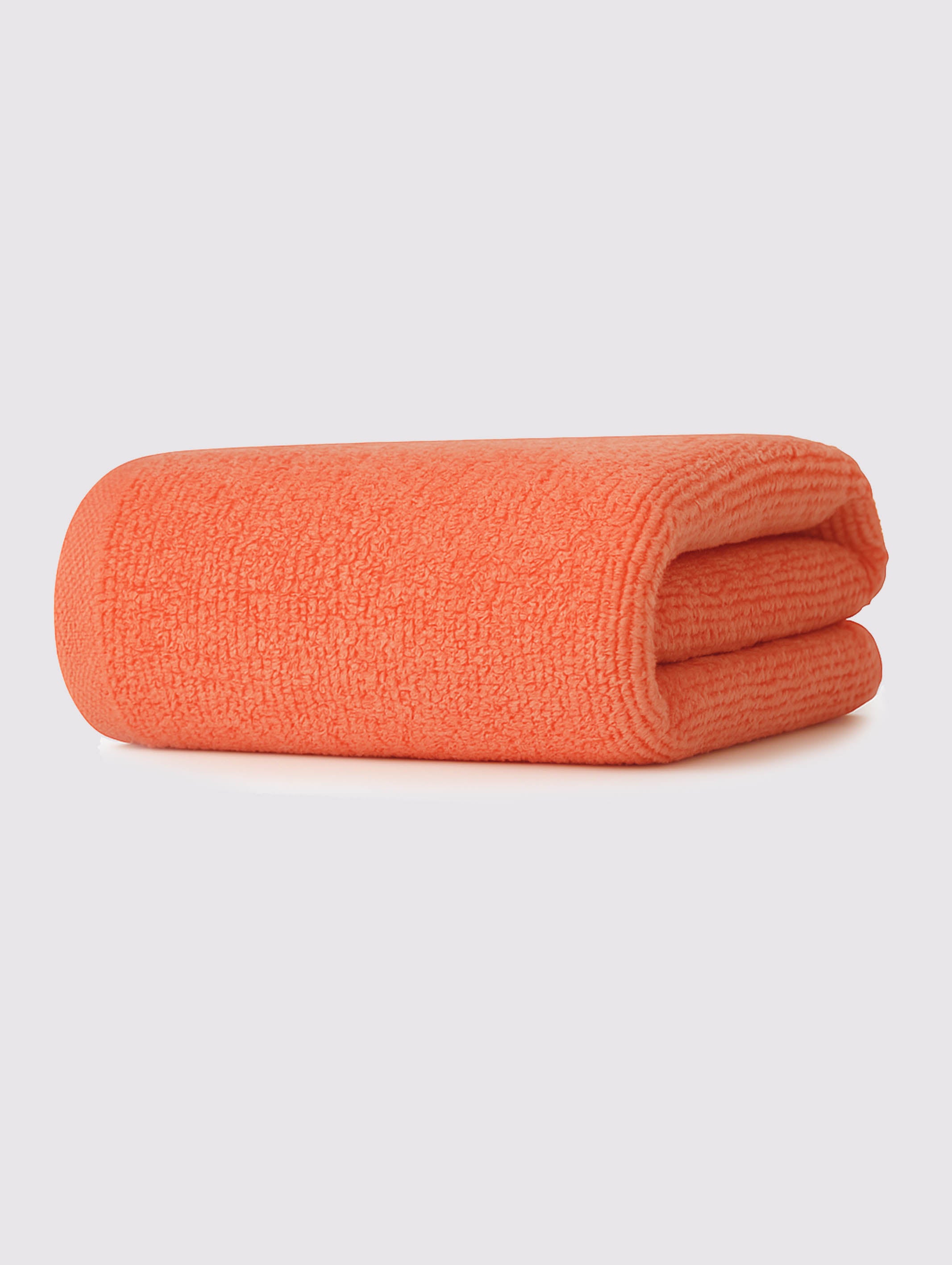 Orange ring-spun cotton hand towels, pack of 1, 20x28 inches – product detail view