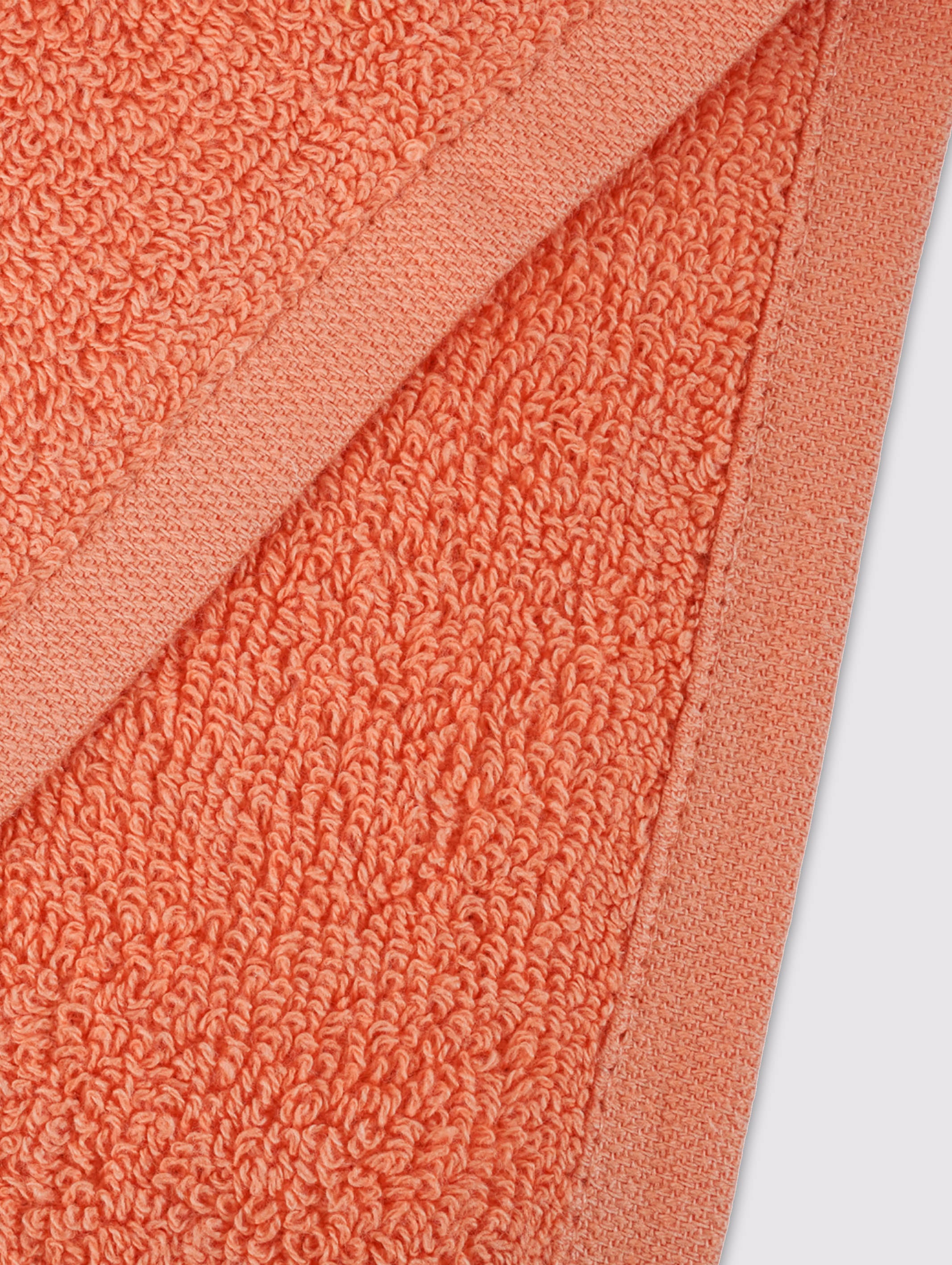 Orange ring-spun cotton hand towels, pack of 2, 20x28 inches – product detail view