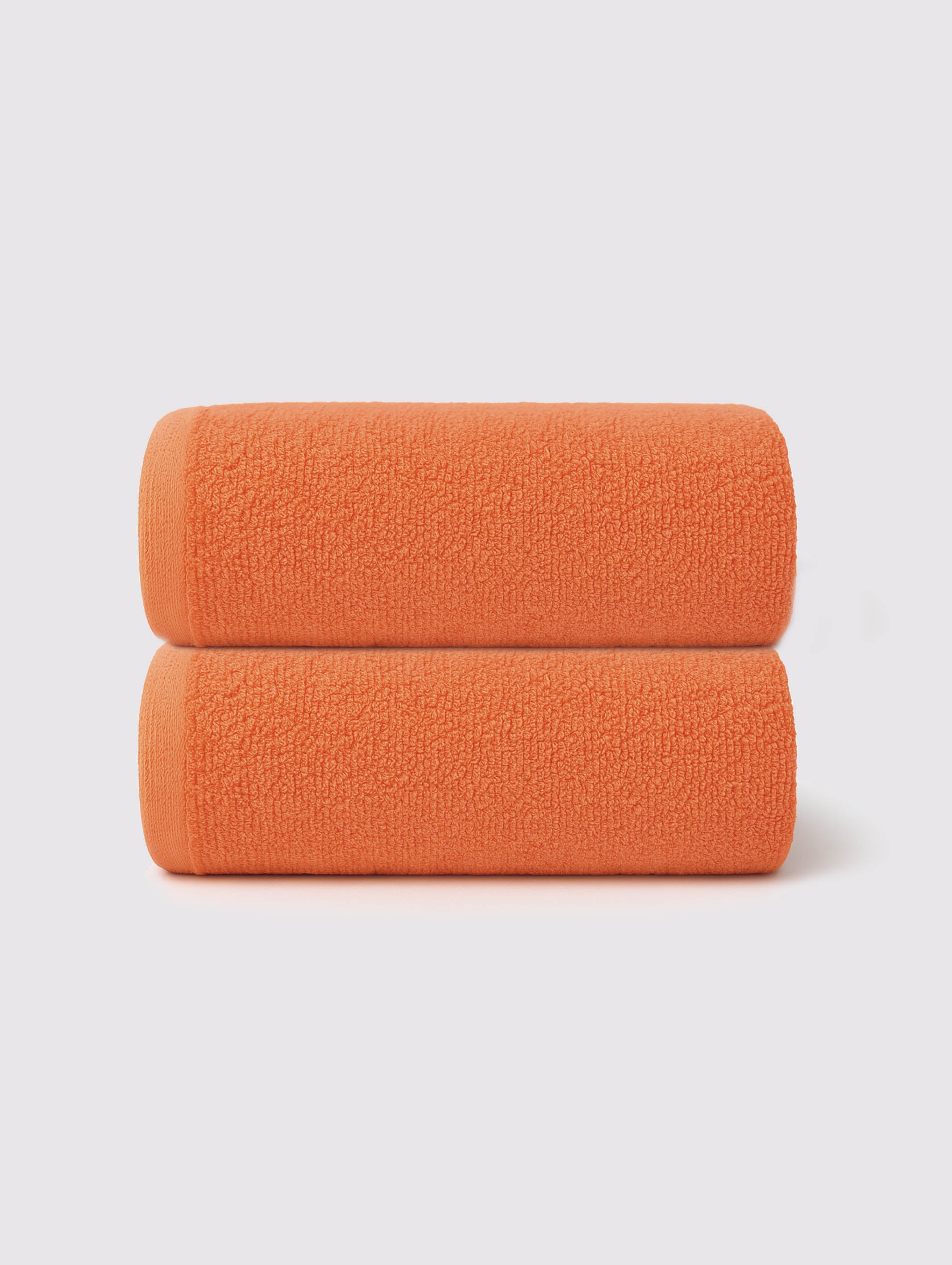 Orange ring-spun cotton hand towels, pack of 2, 20x28 inches – additional product view 2