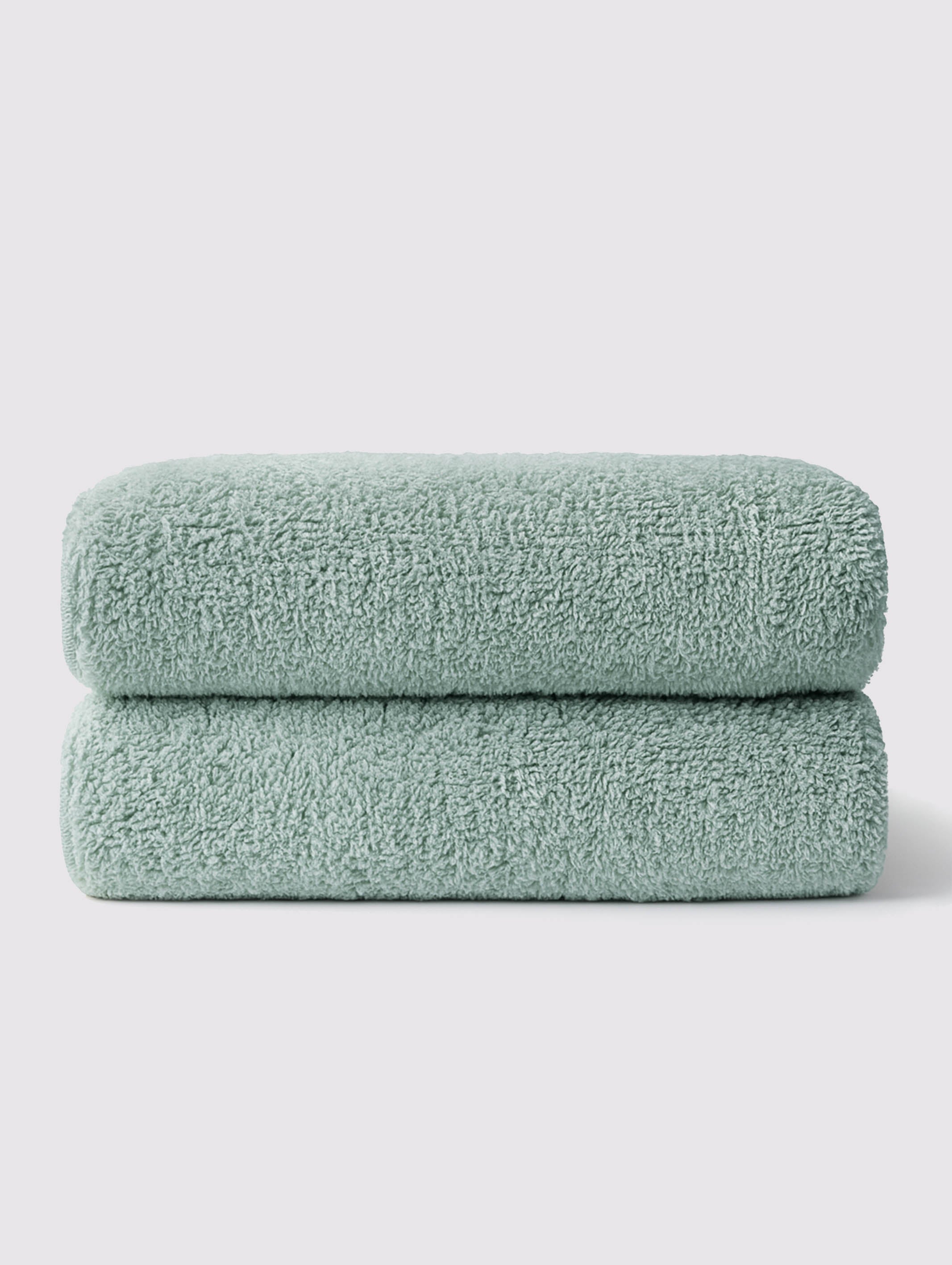 Sage Green ring-spun cotton hand towels, pack of 2, 20x28 inches – main product view