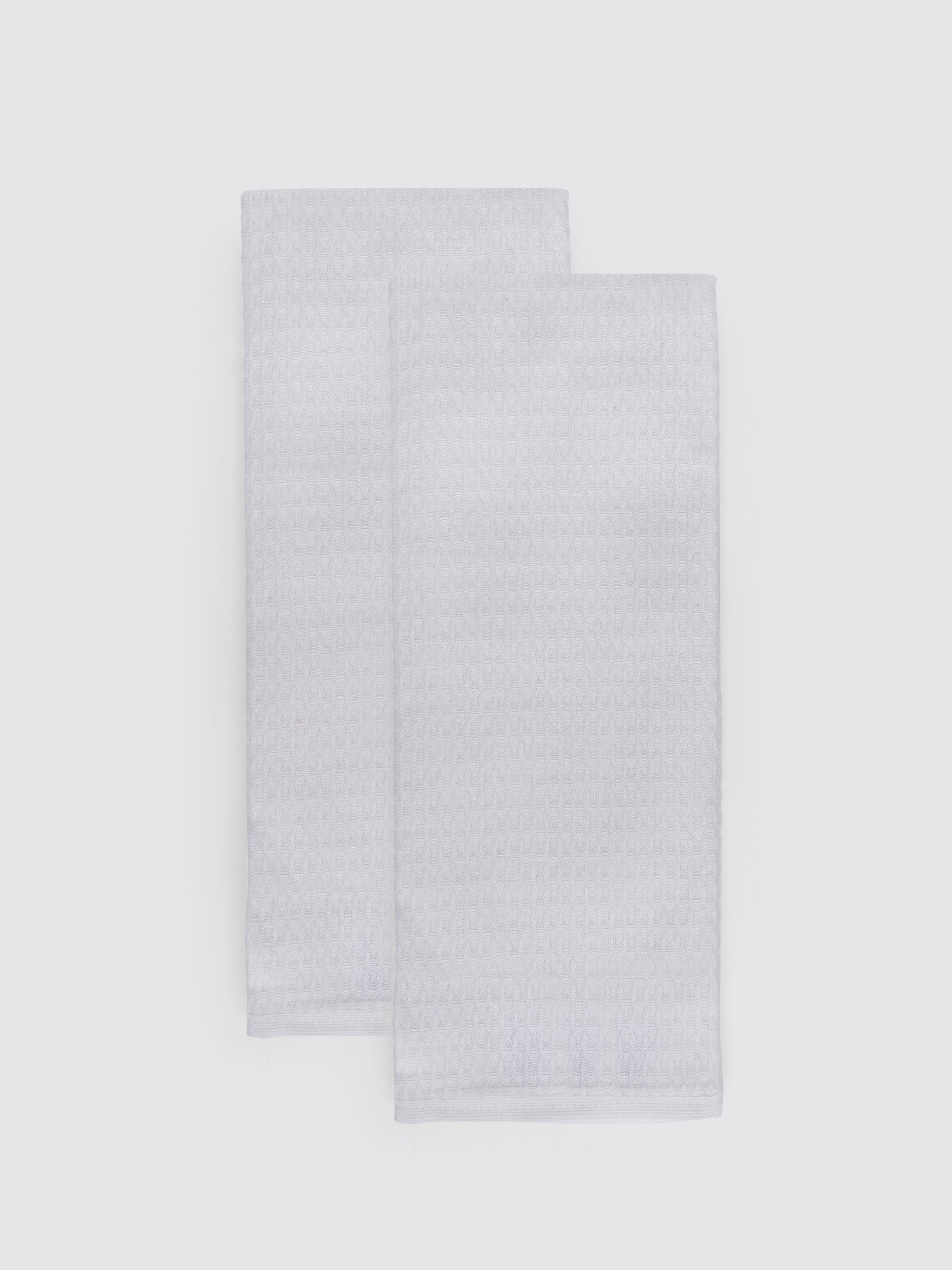 White ring-spun cotton hand towels, pack of 2, 17x31 inches – main product view