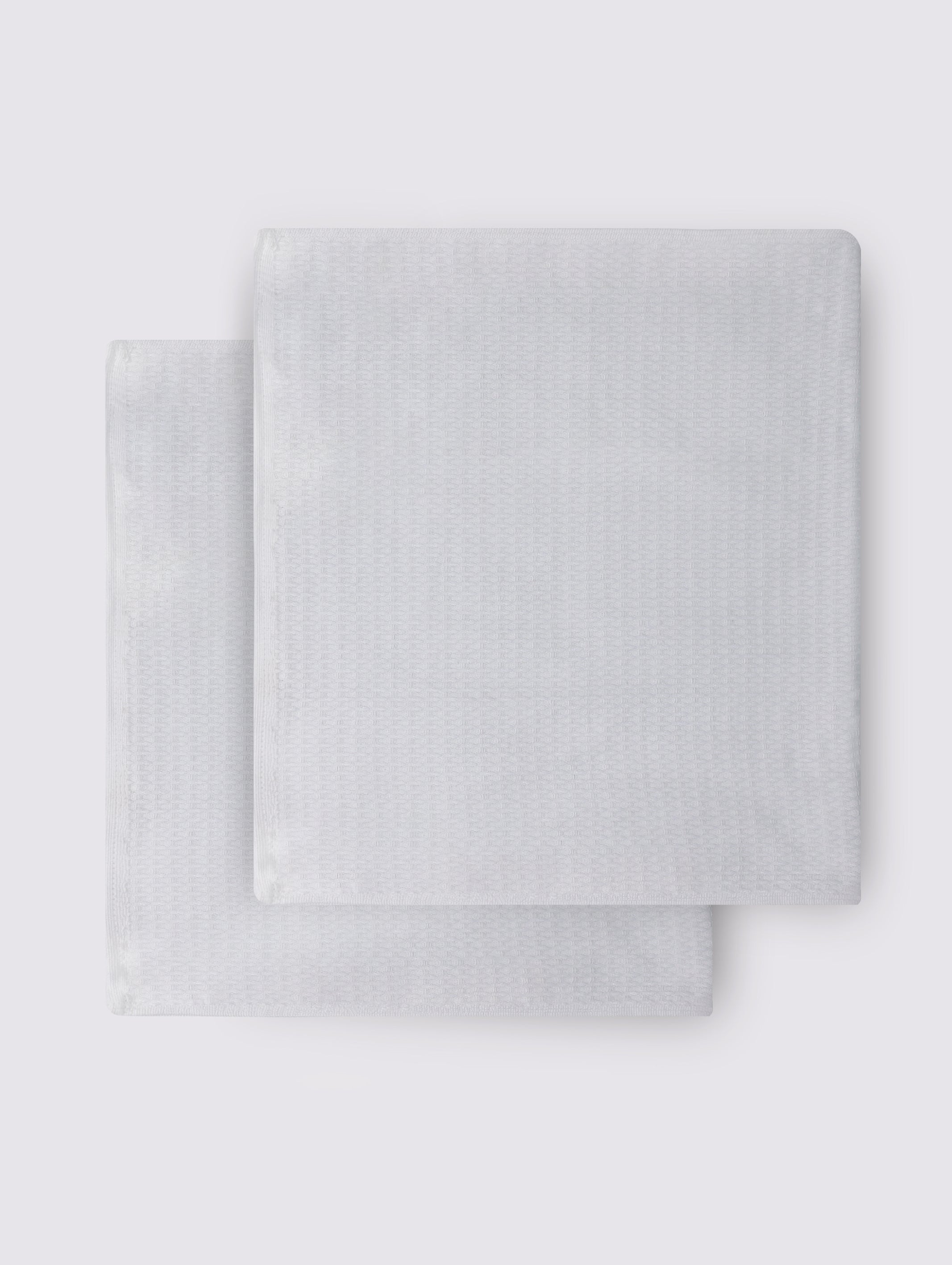 White ring-spun cotton hand towels, pack of 2, 17x31 inches – additional view