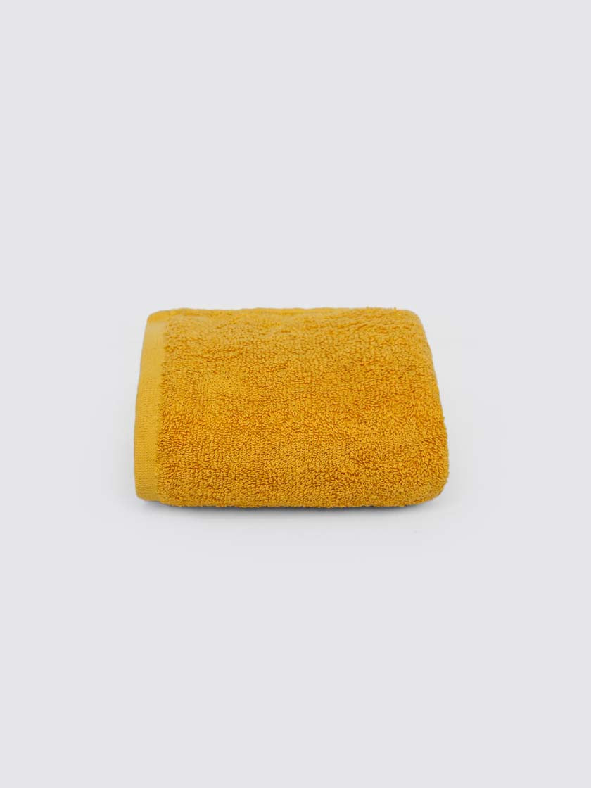 Yolk Yellow ring-spun cotton hand towels, pack of 1, 20x28 inches – main product view