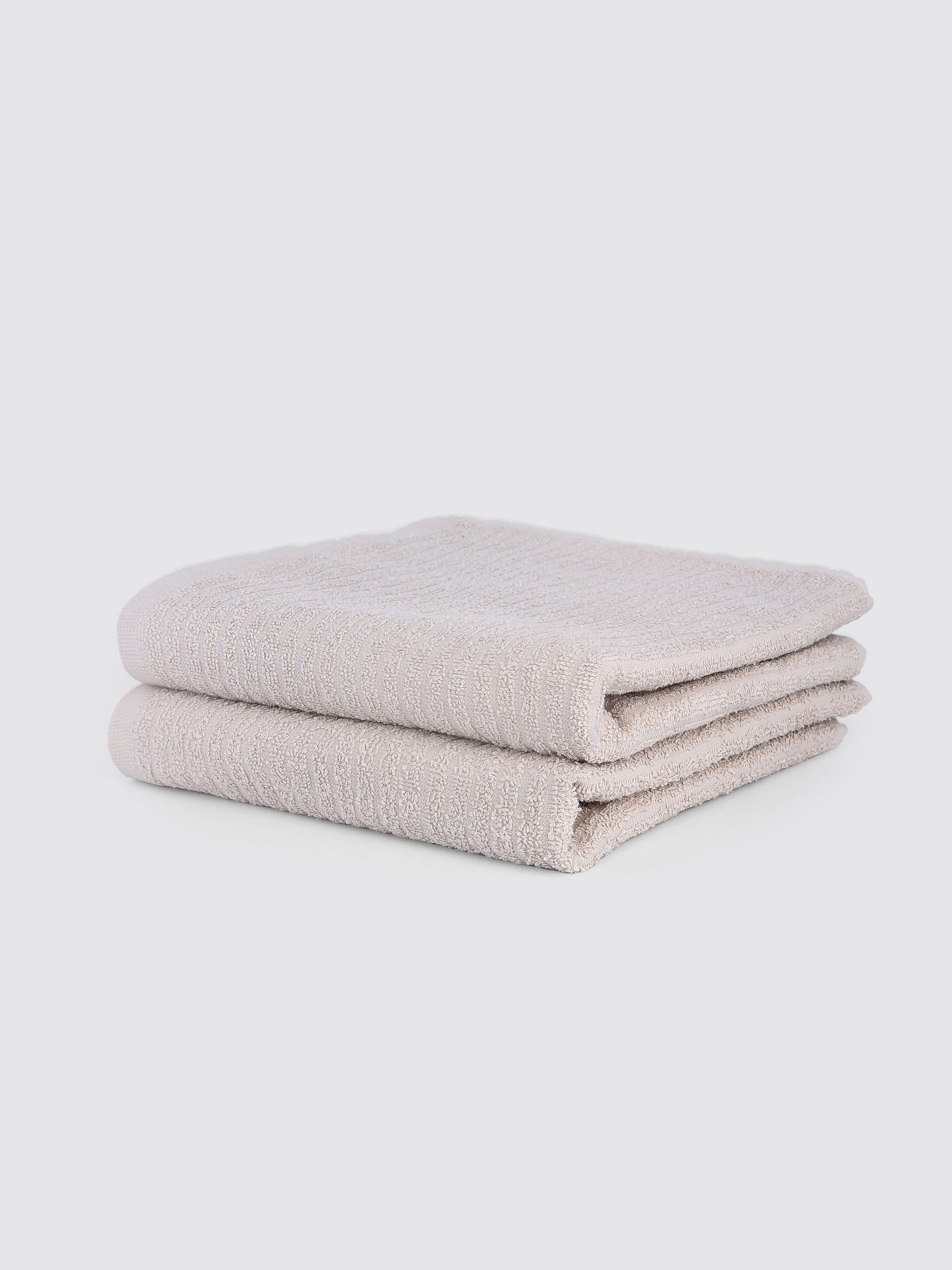 Beige ring-spun cotton kitchen towels and tea towels, pack of 2, 17x26 inches – additional view