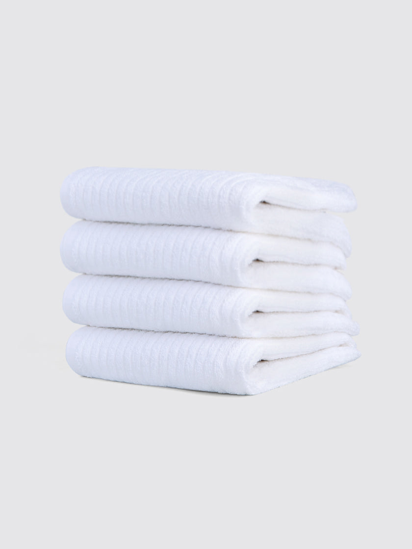 White ring-spun cotton kitchen towels and tea towels, pack of 4, 17x26 inches – additional view