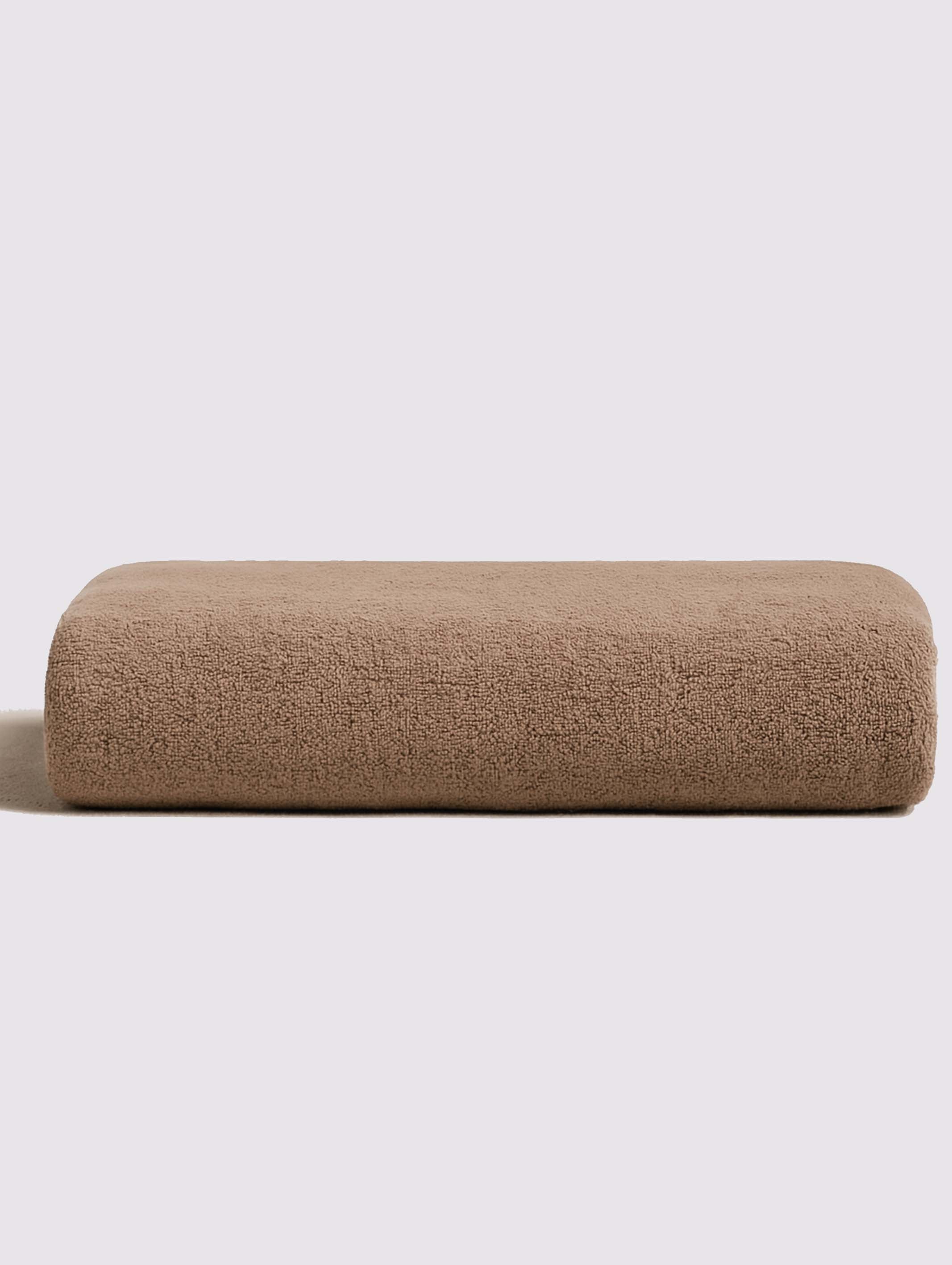 Brown ring-spun cotton oversized bath sheet towel, pack of 1, 31x79 inches – main product view