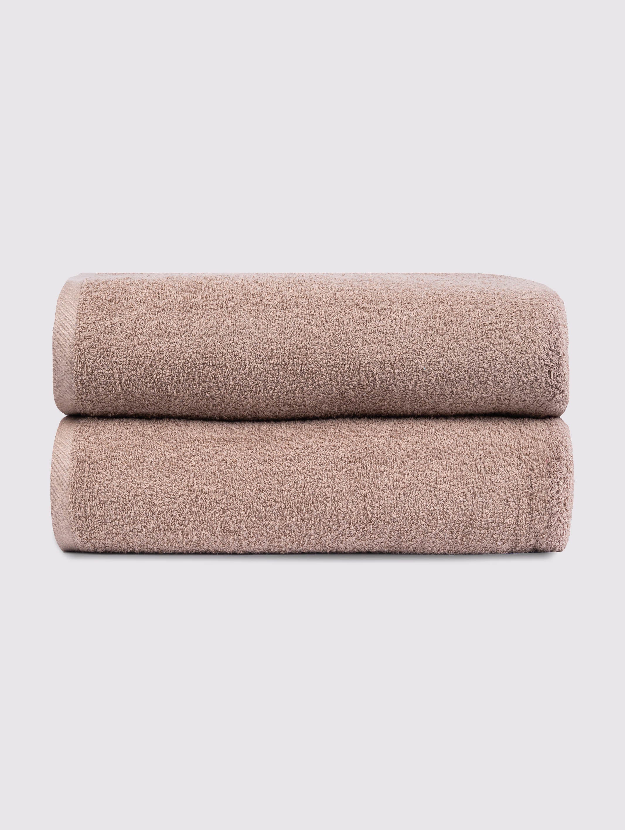 Coffee Brown ring-spun cotton oversized bath sheet towel, pack of 2, 31x79 inches – main product view
