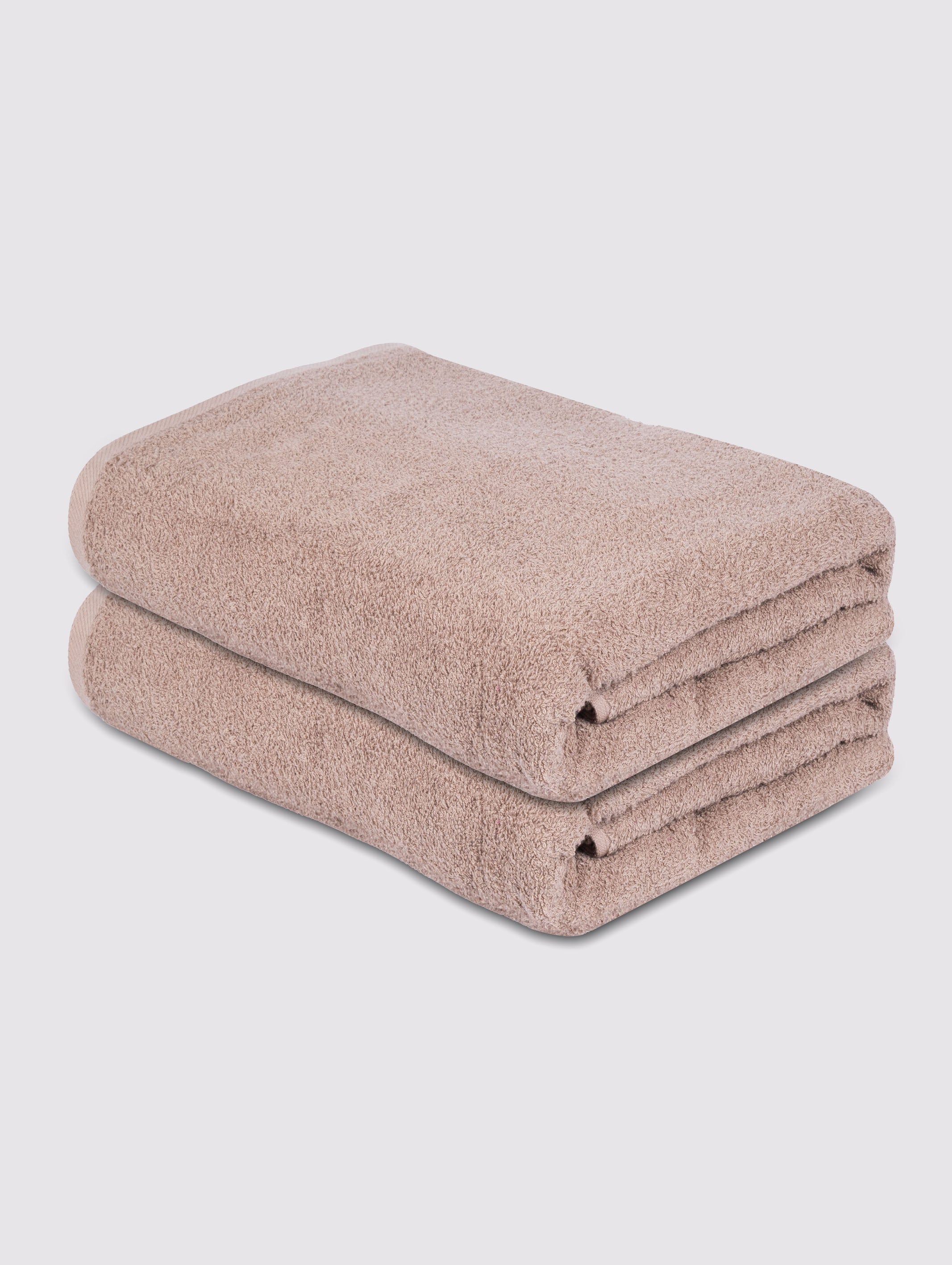 Coffee Brown ring-spun cotton oversized bath sheet towel, pack of 2, 31x79 inches – additional view