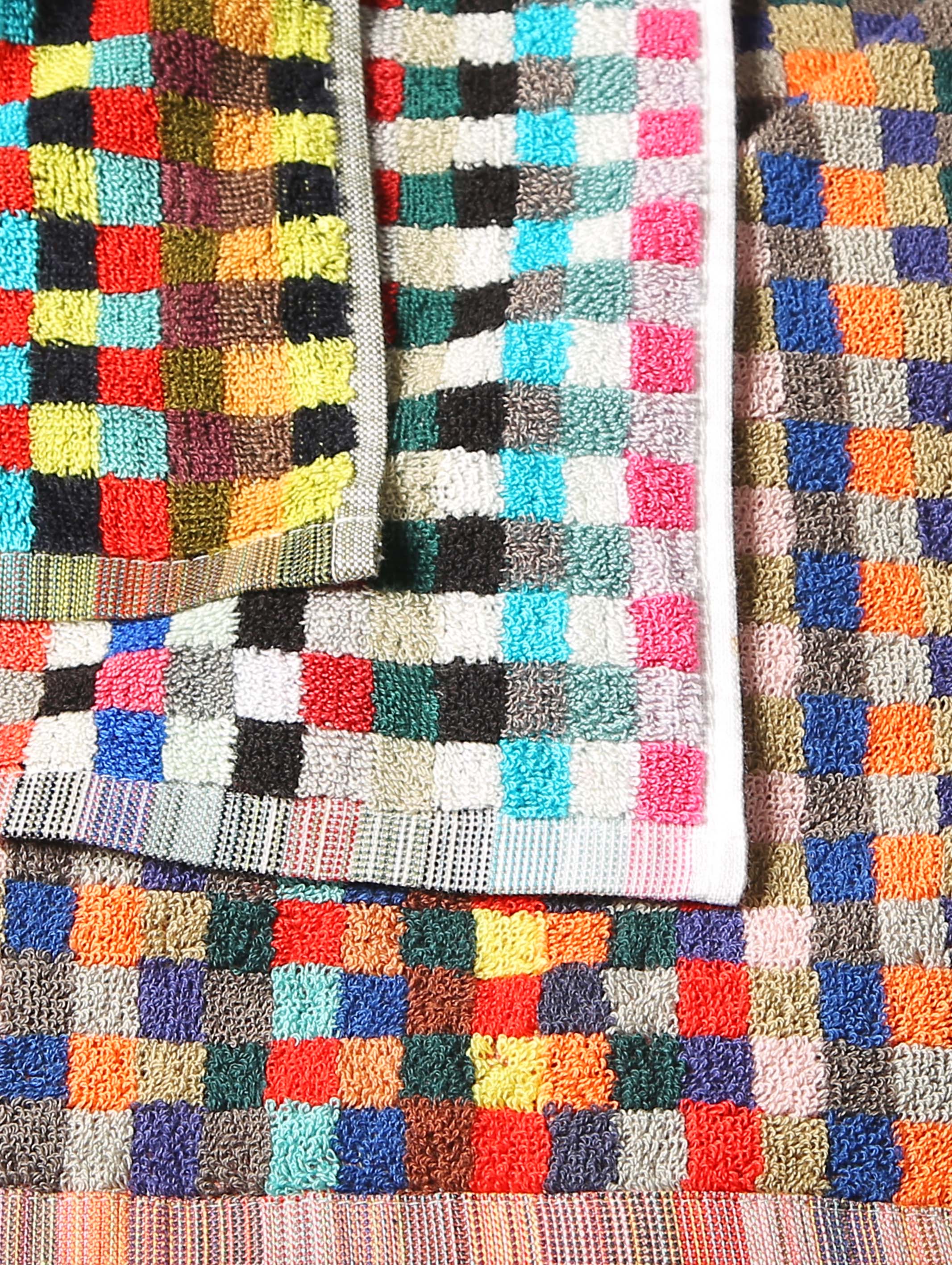 Multicolor Gingham ring-spun cotton oversized bath sheet towel, 35x70 inches – main product view