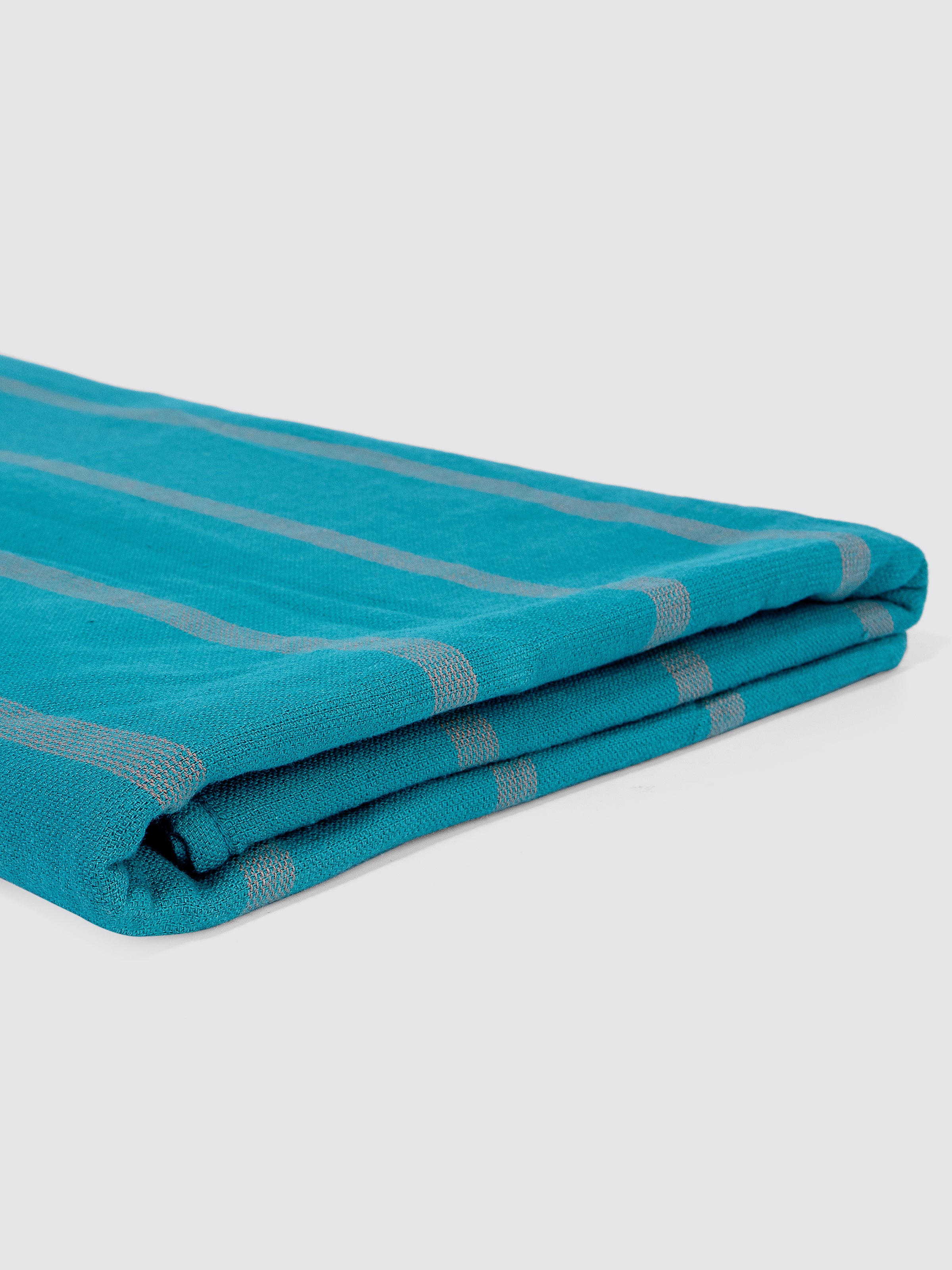 Teal ring-spun cotton peshtemal bath sheet, pack of 1, 31x79 inches – product detail view