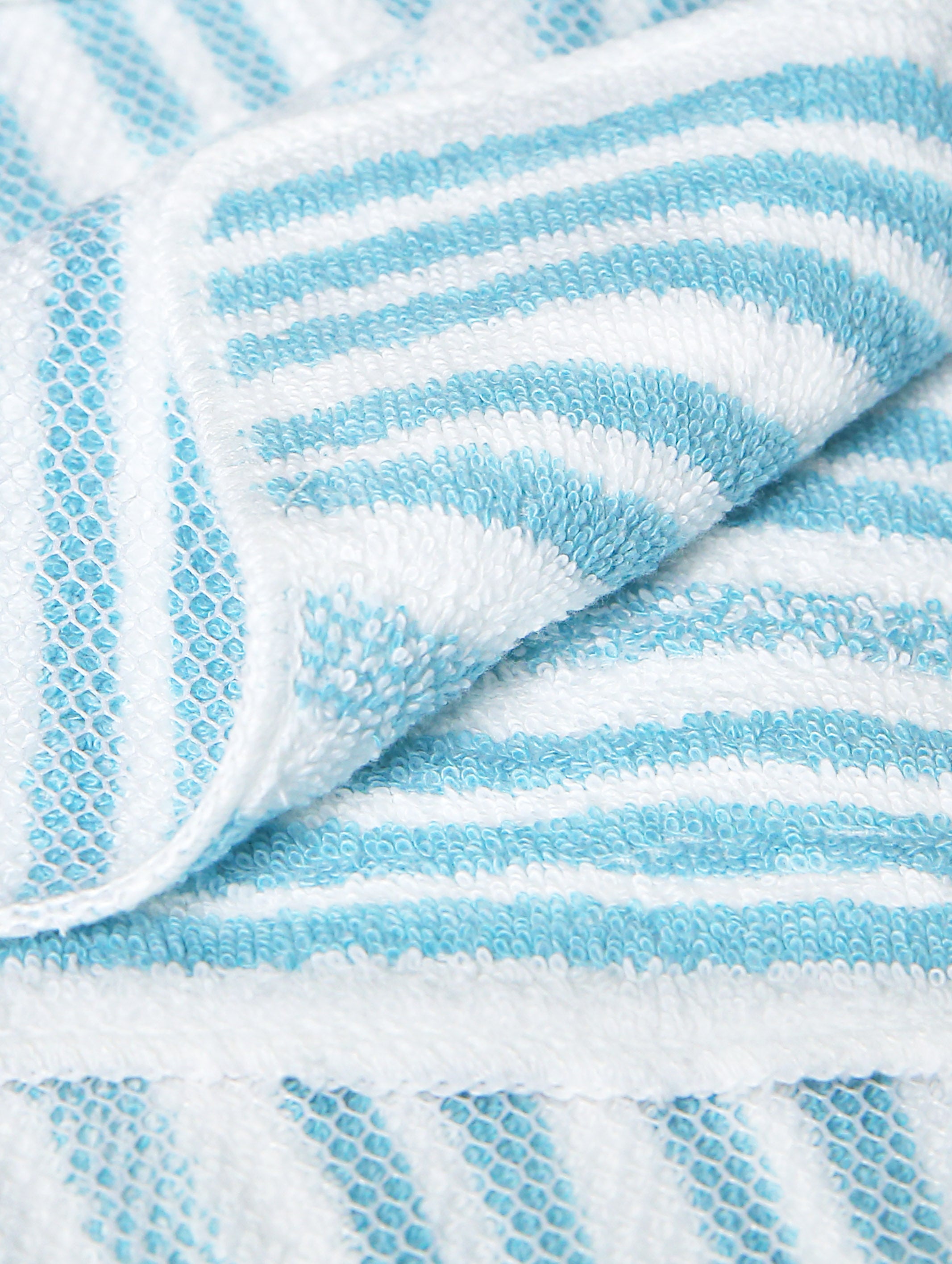 White & Cyan ring-spun cotton reusable scrubber washcloths, 12x12 inches – additional view