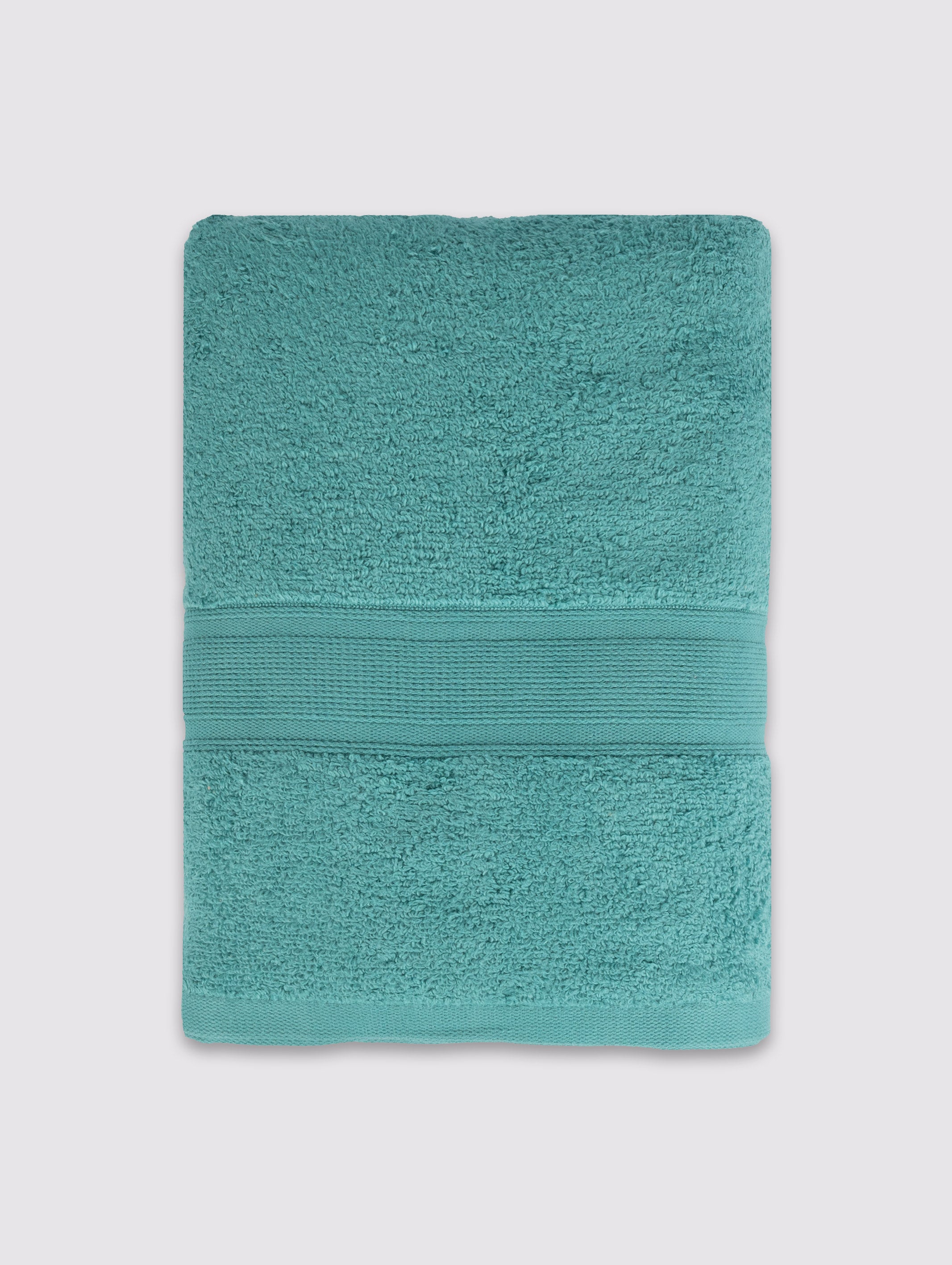 Sea Green zero-twist cotton bath towel, pack of 1, 28x52 inches – product detail view