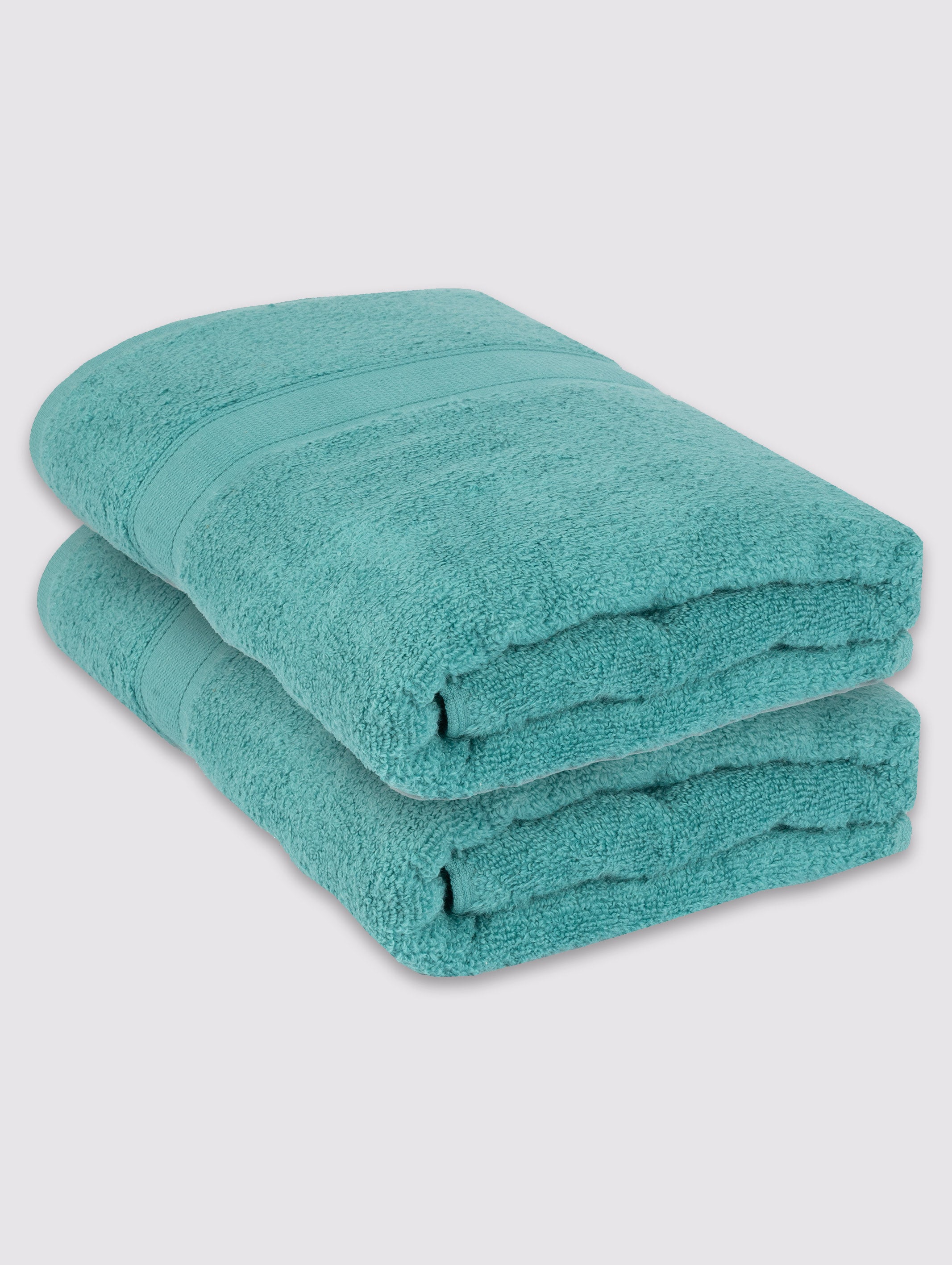 Sea Green zero-twist cotton bath towel, pack of 2, 28x52 inches – additional view