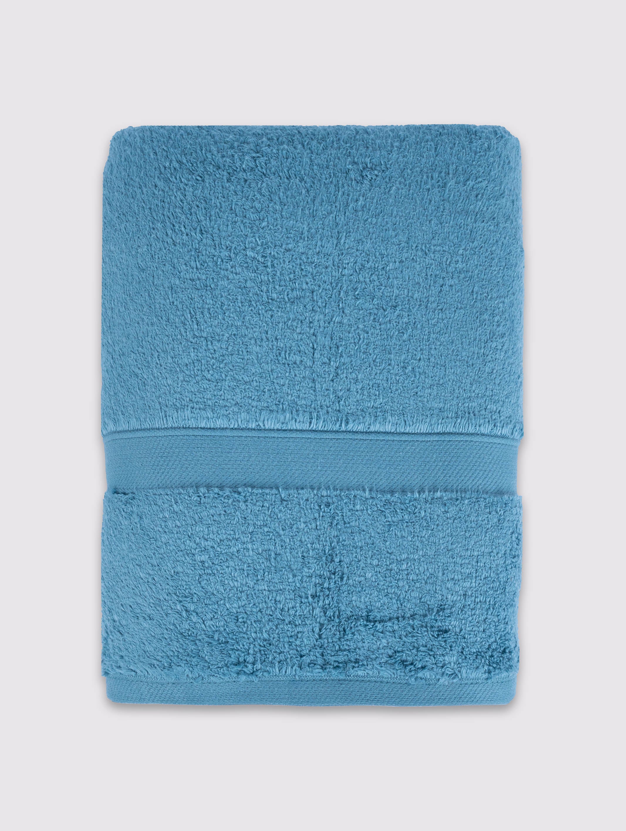 Soft Teal zero-twist cotton bath towel, pack of 2, 28x52 inches – product detail view