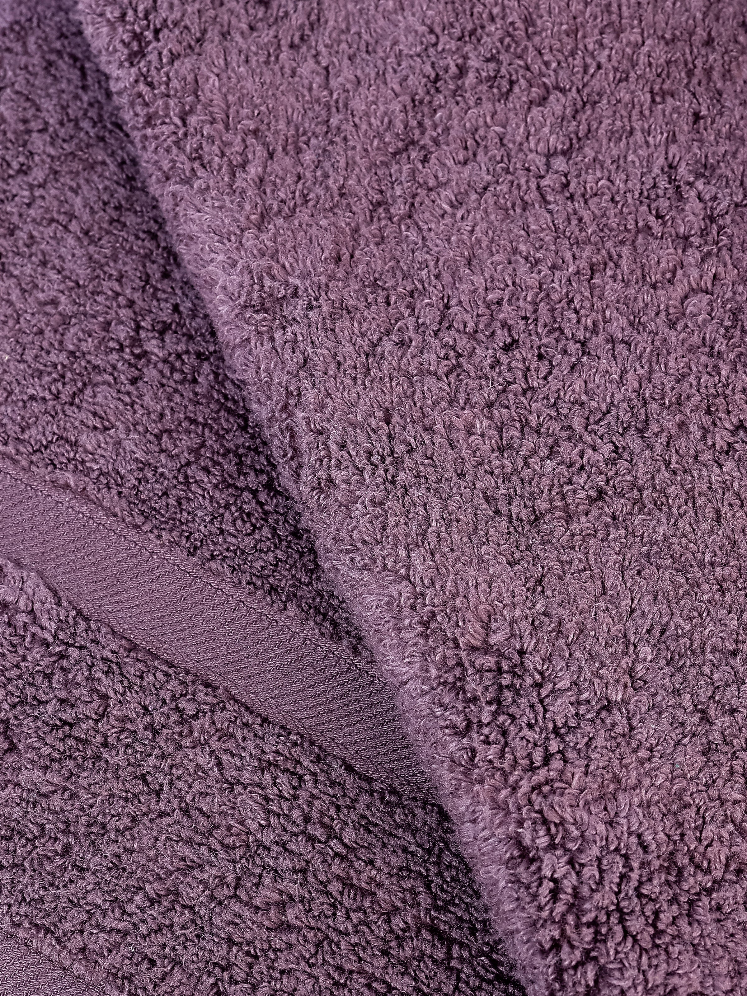 Deep Plum zero-twist cotton hand towels, 12x20 inches – additional view