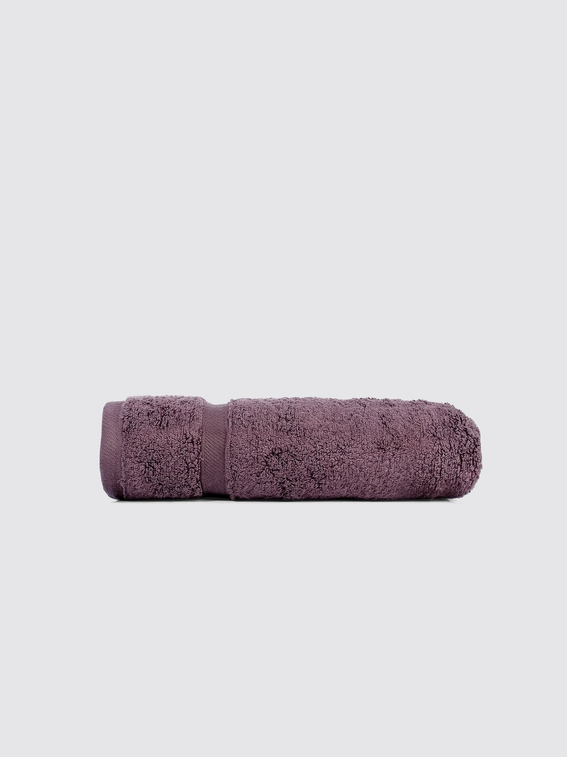 Deep Plum zero-twist cotton hand towels, pack of 1, 12x20 inches – main product view