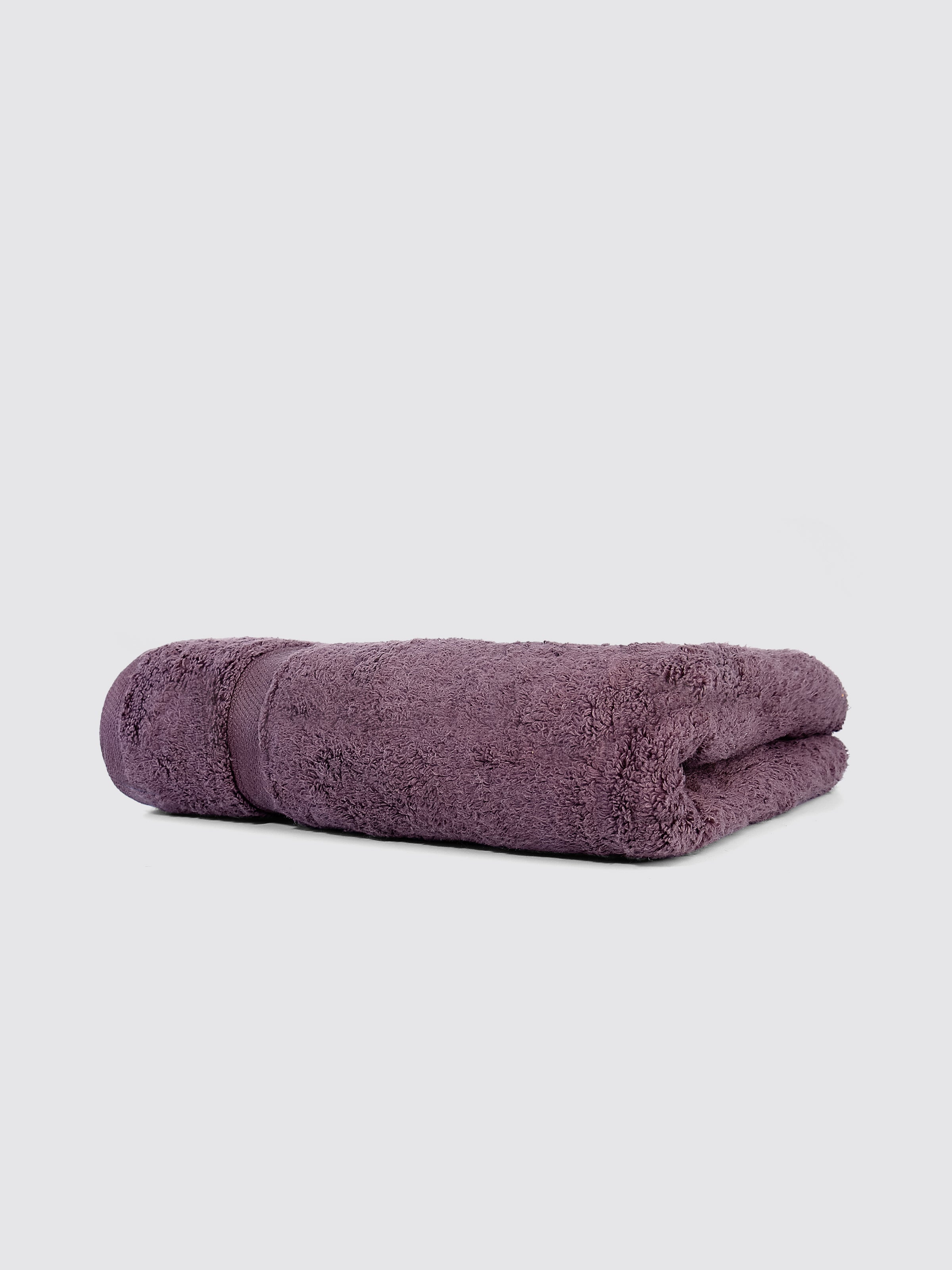 Deep Plum zero-twist cotton hand towels, pack of 1, 12x20 inches – additional view