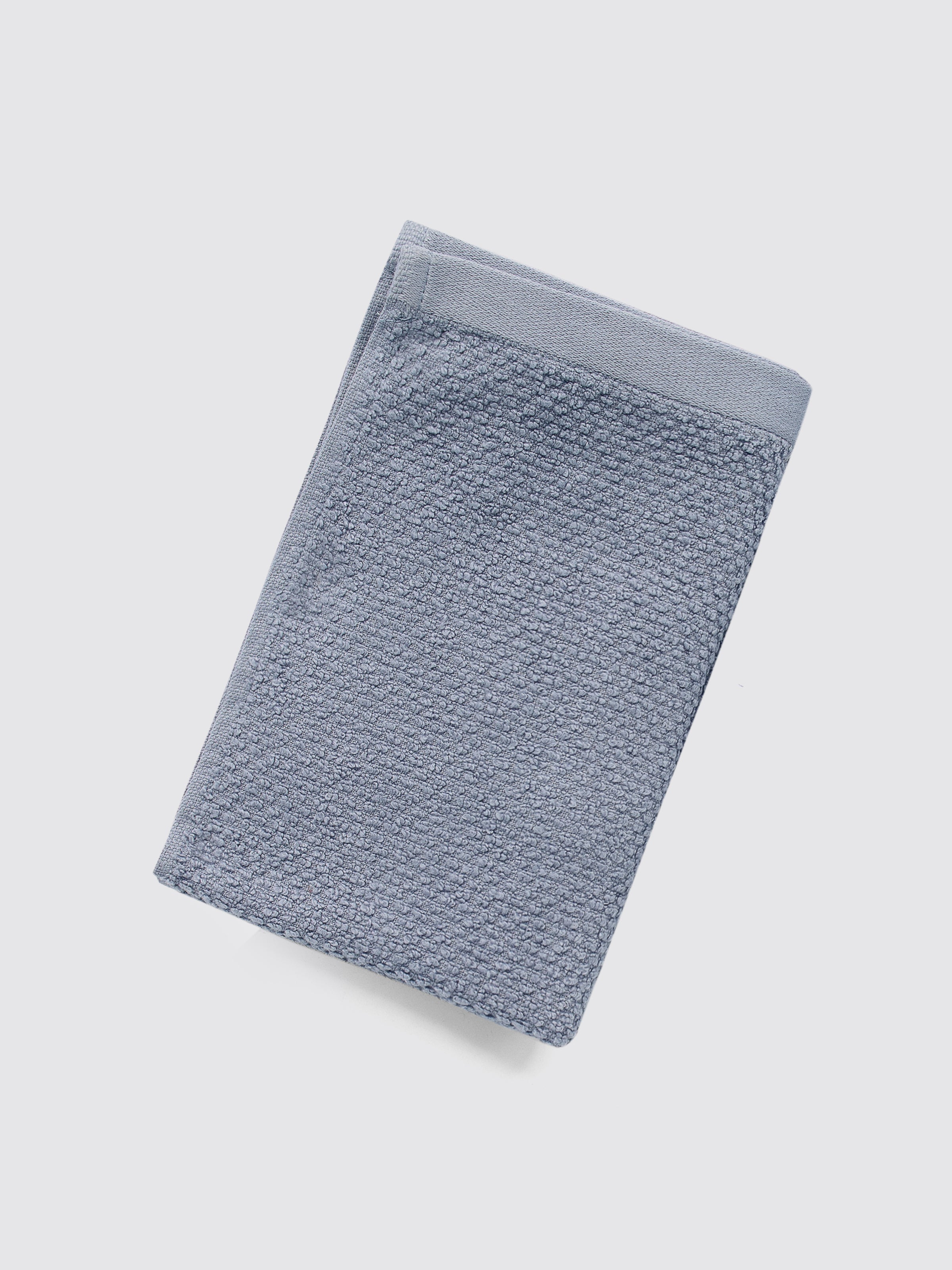 Grey zero-twist cotton hand towels, pack of 1, 12x20 inches – main product view