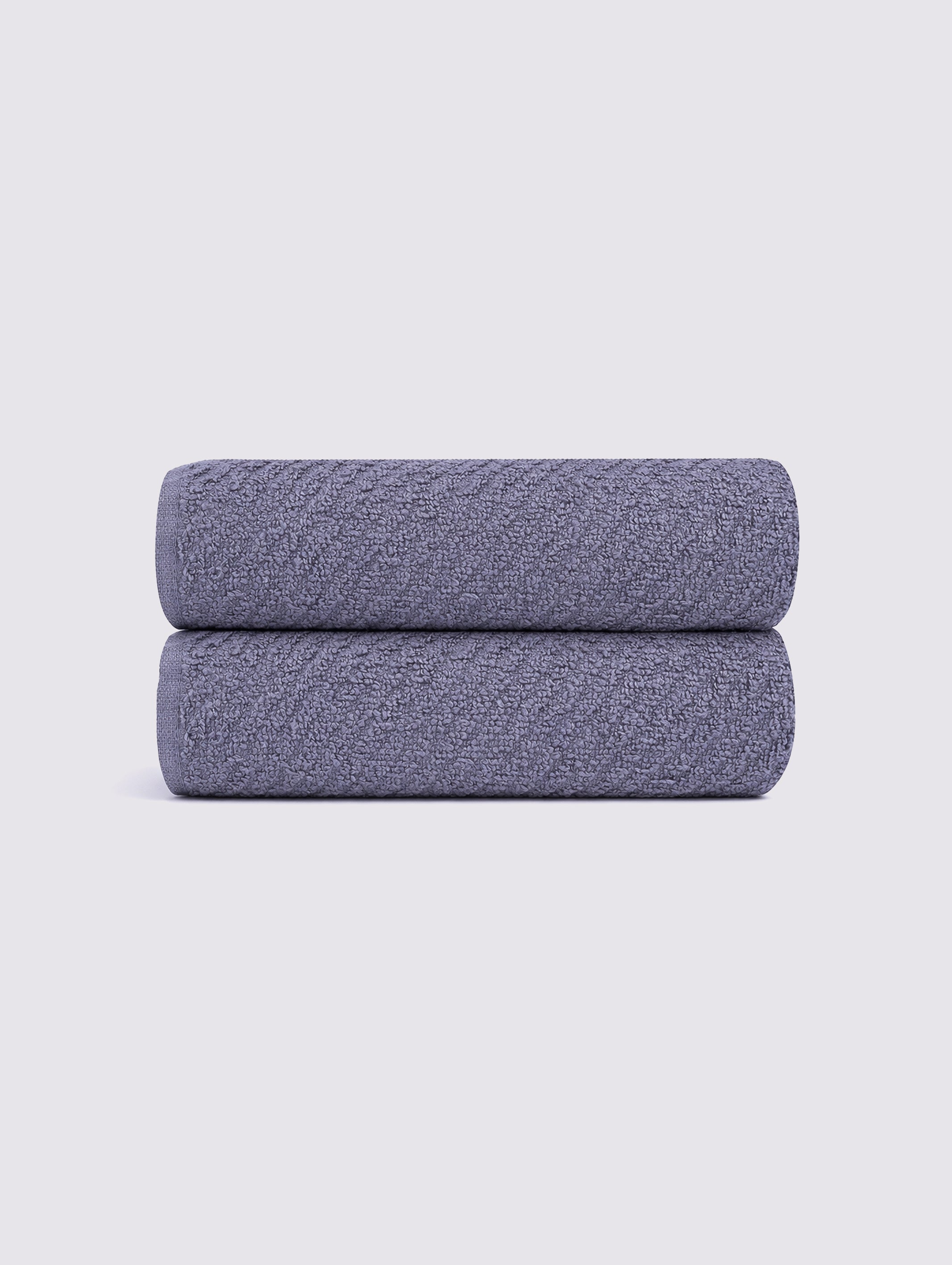 Grey zero-twist cotton hand towels, pack of 2, 16x26 inches – main product view