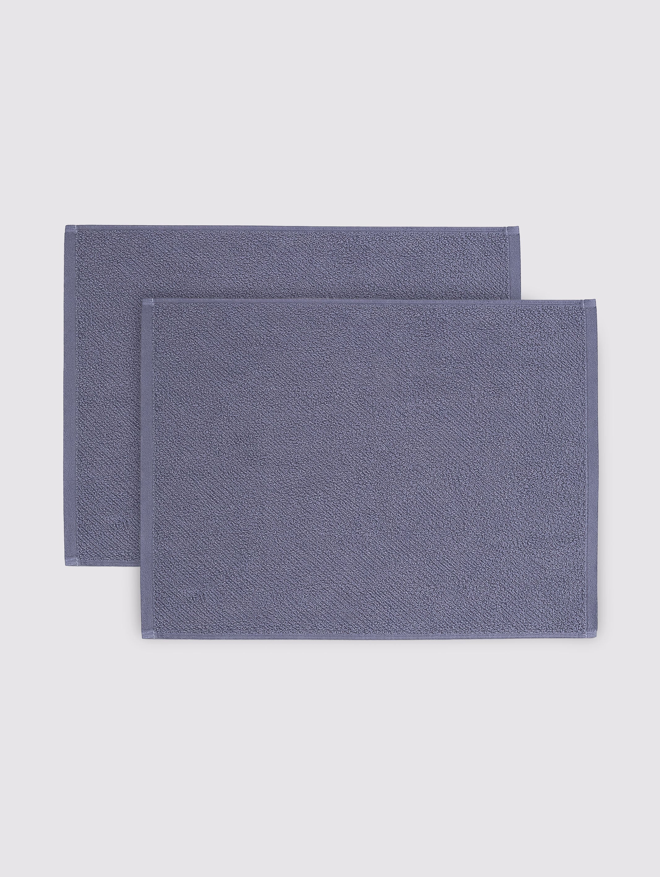 Grey zero-twist cotton hand towels, pack of 2, 16x26 inches – additional view