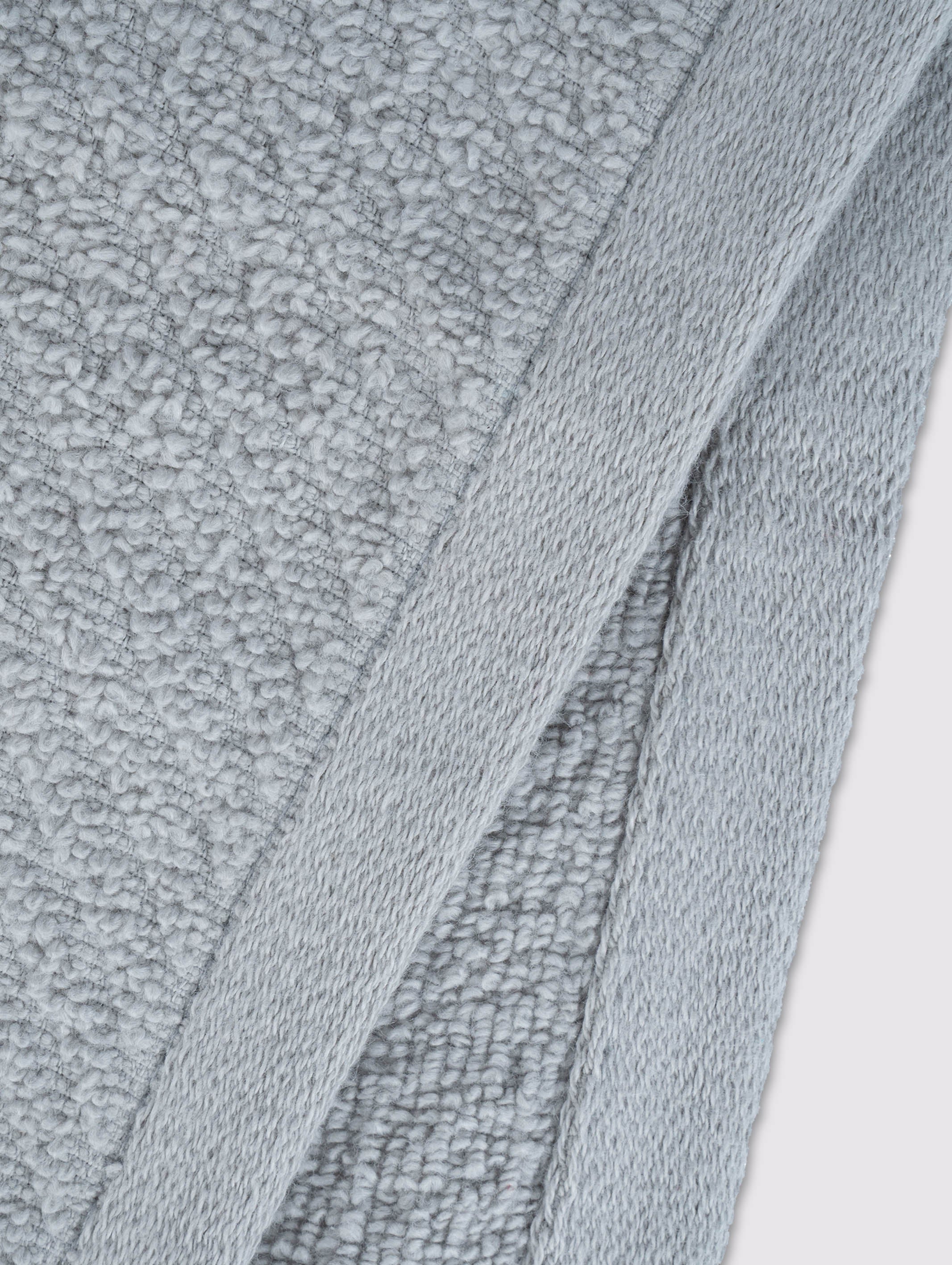 Light Grey zero-twist cotton hand towels, pack of 2, 16x26 inches – product detail view