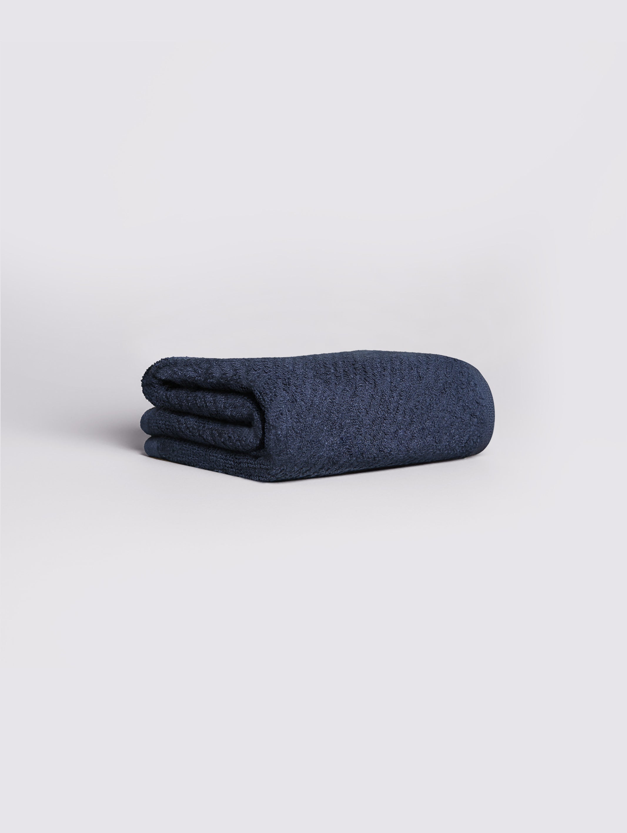 Navy Blue zero-twist cotton hand towels, pack of 1, 16x26 inches – additional view