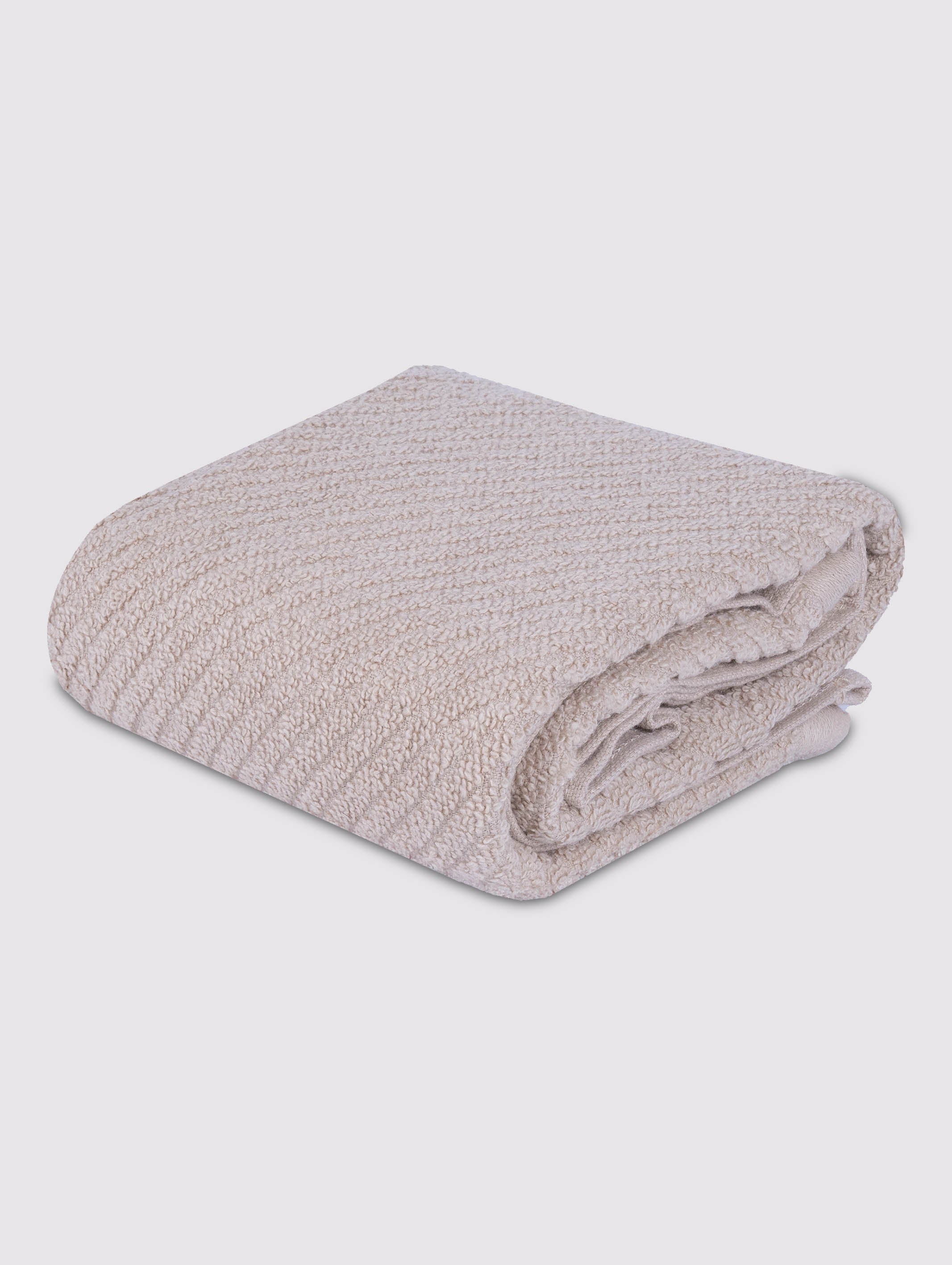 Taupe zero-twist cotton hand towels, pack of 1, 16x26 inches – additional view