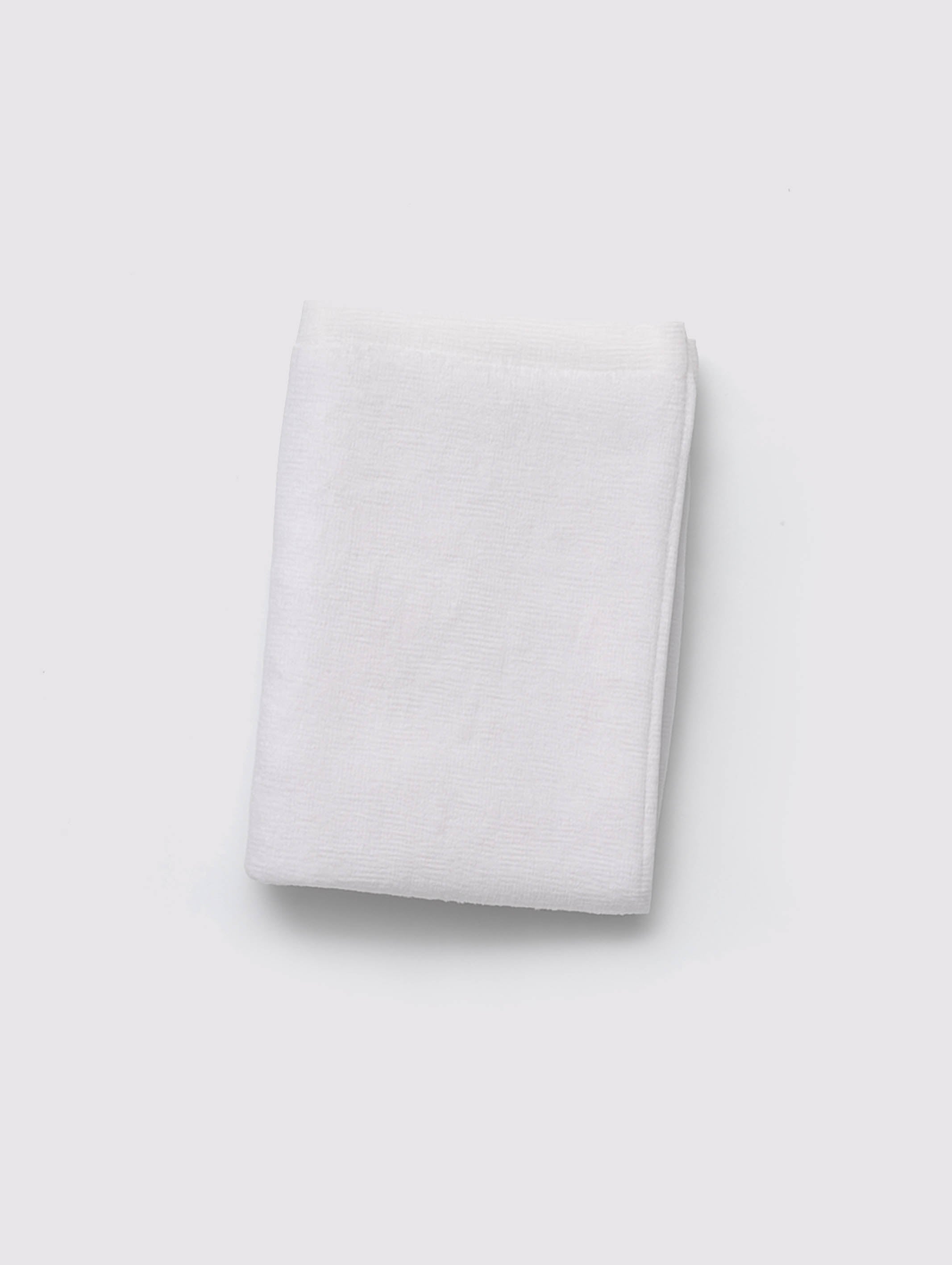 White zero-twist cotton hand towels, pack of 1, 12x20 inches – main product view